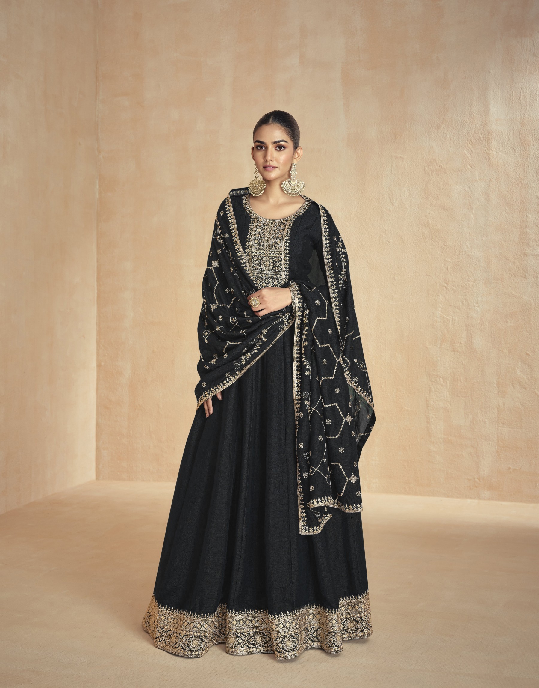 AASHIRWAD 10103 COLOUR PARTY WEAR GOWN WITH BEUTIFUL EMBROIDERY WORK