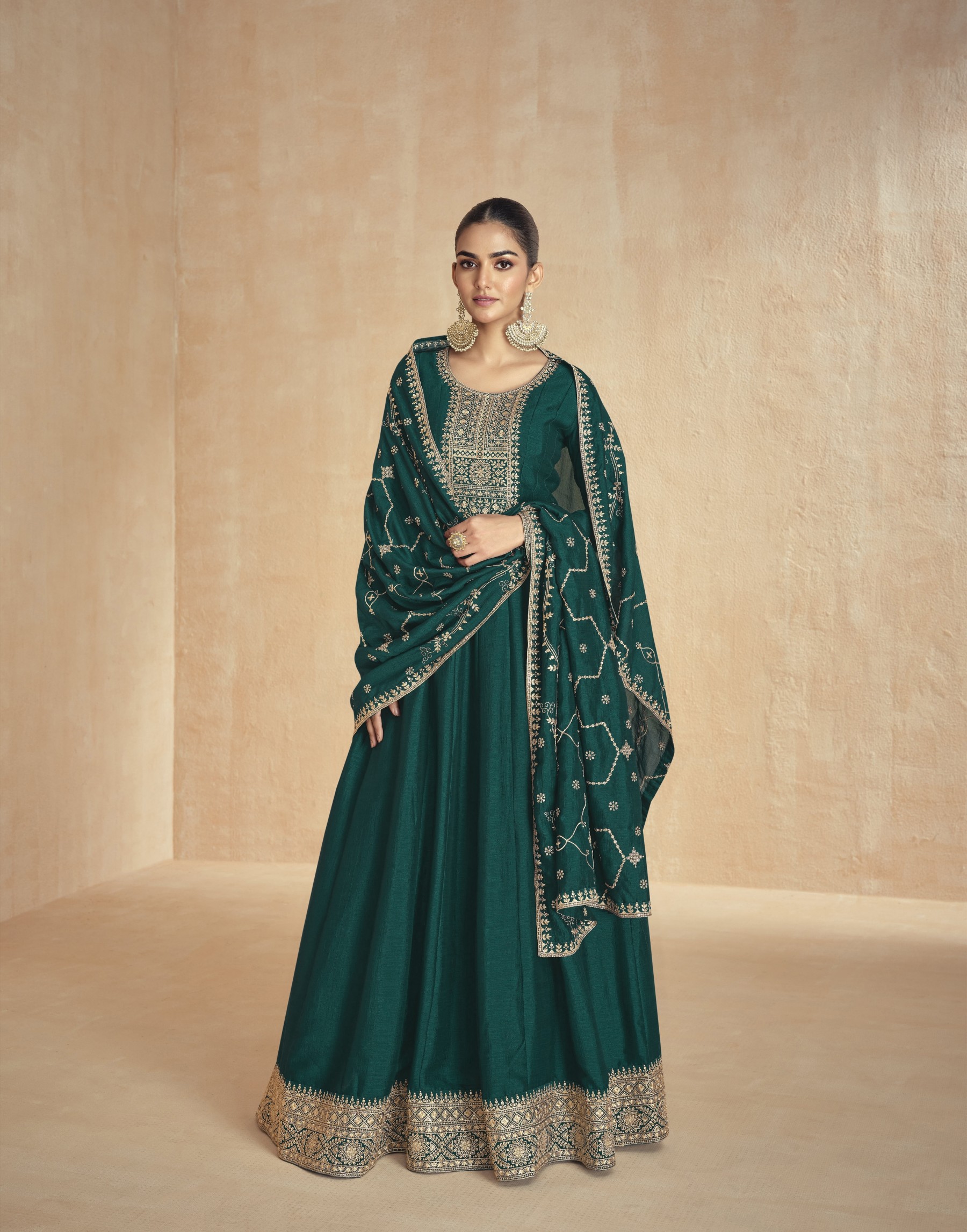 AASHIRWAD 10103 COLOUR PARTY WEAR GOWN WITH BEUTIFUL EMBROIDERY WORK