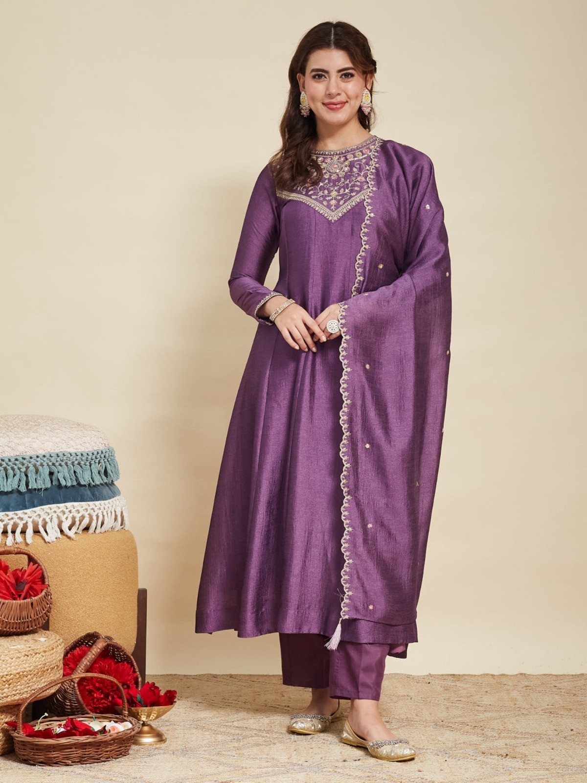 YD-050 ANARKLI STYLISH KURTI SET 