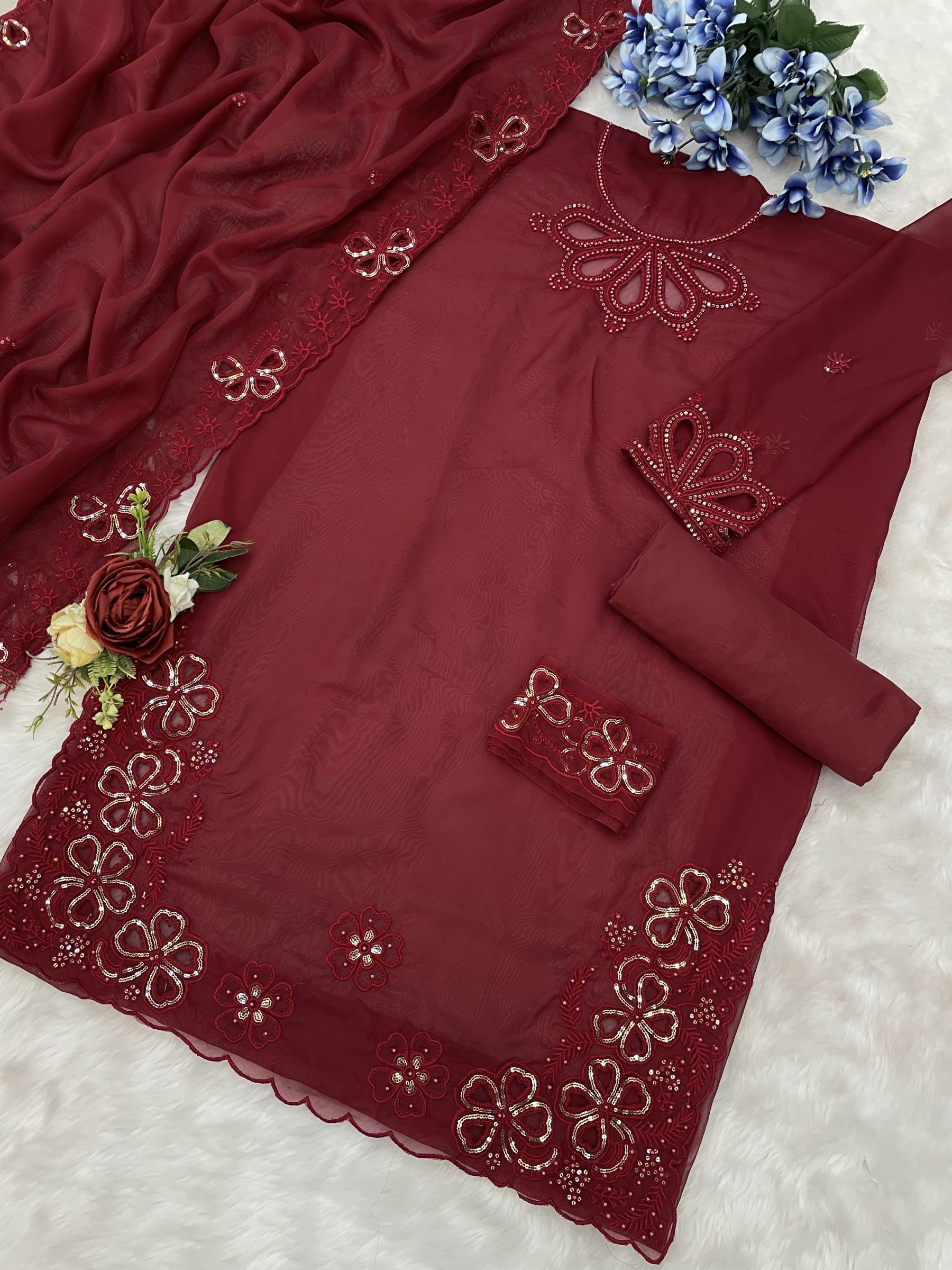  MARYAM’S 188 PAKISTANI EMBROIDERY WORK SALWAR SUIT
