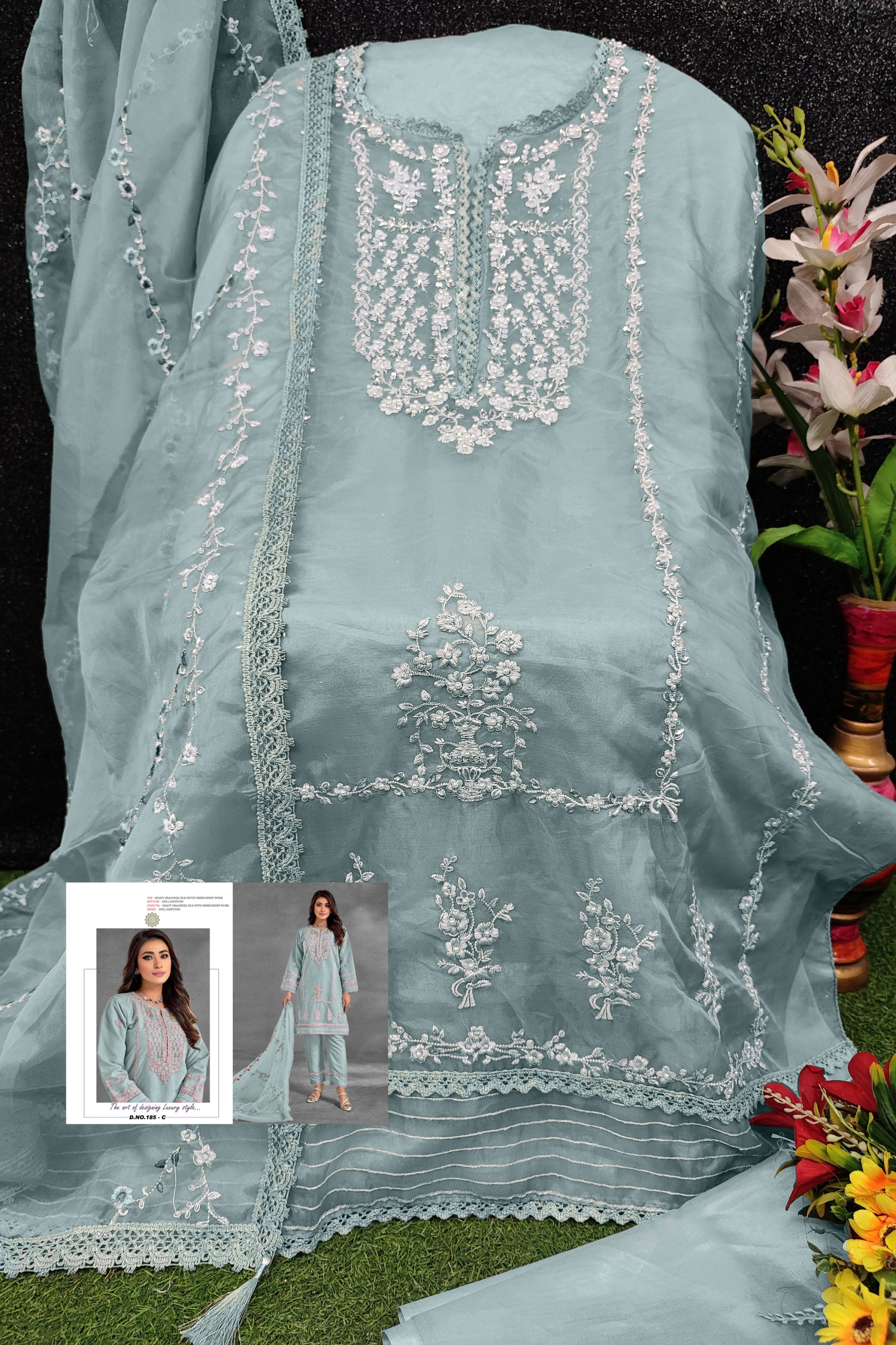  MARYAM’S 185 PAKISTANI FESTIVAL BRANDED SALWAR SUIT