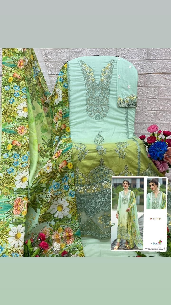 SANIYA TRENDZ MUSHQ 7137 PAKISTANI COTTON SUITS SUMMER COLLETION