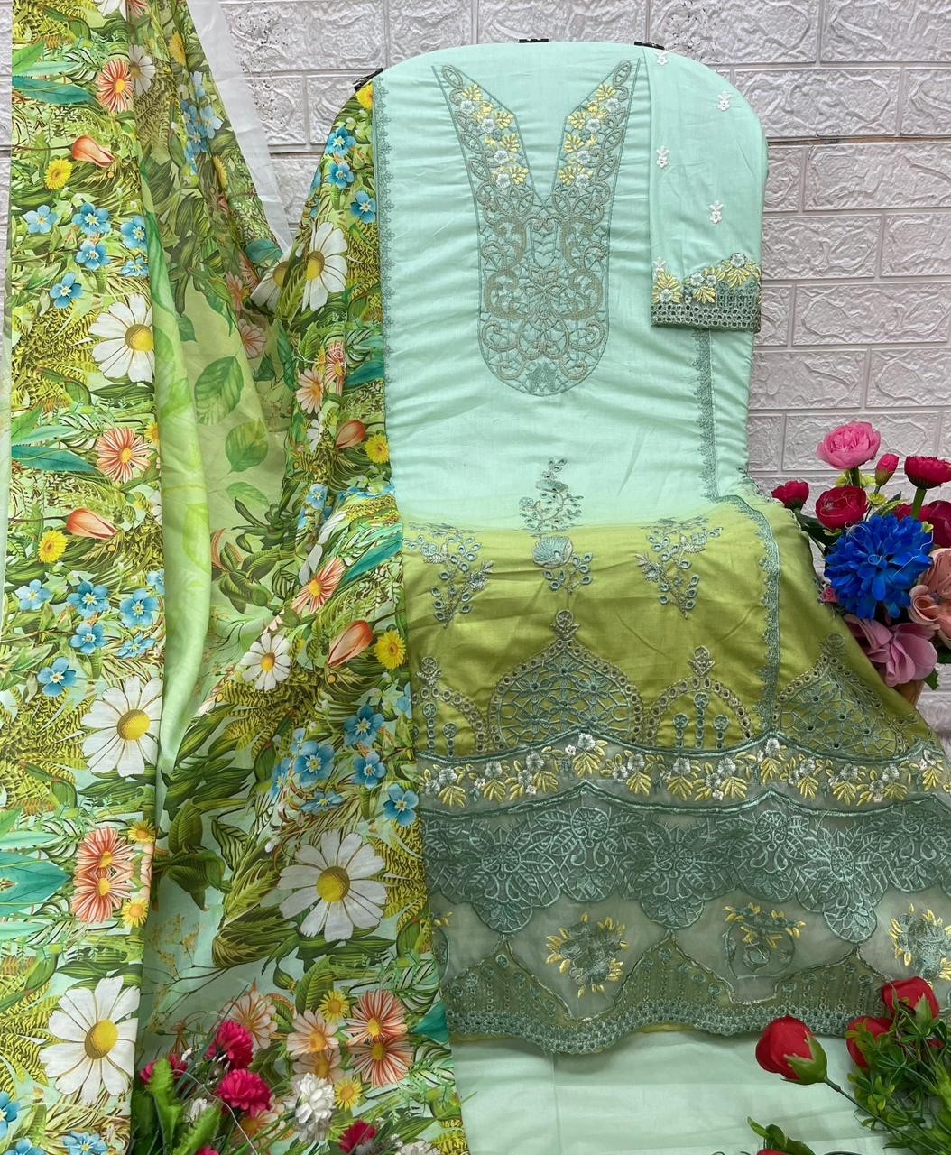 SANIYA TRENDZ MUSHQ 7137 PAKISTANI COTTON SUITS SUMMER COLLETION