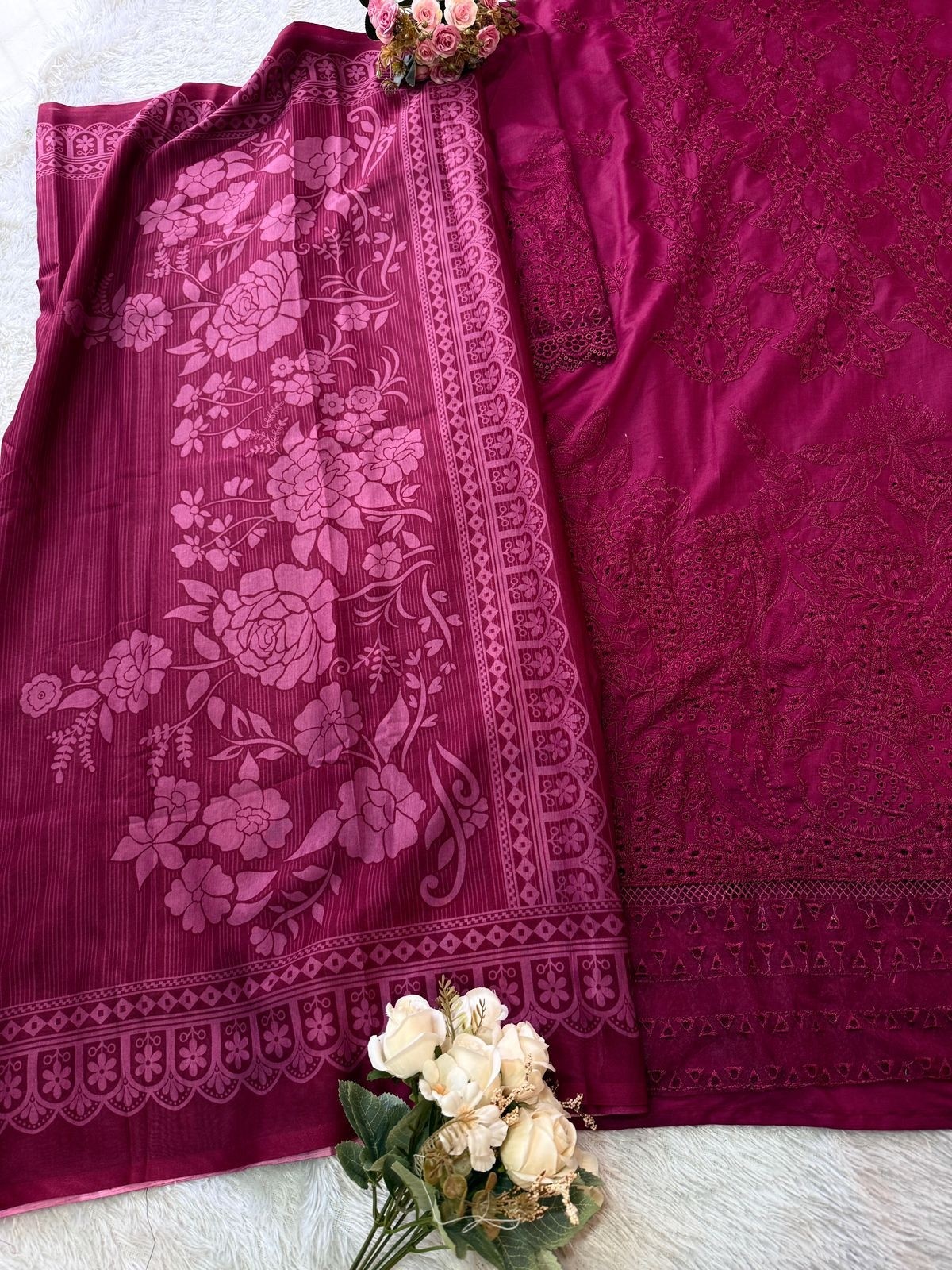 JOHRA TEX JT 174 PAKISTANI SUMMER COLLETION CAMBRIC COTTON WITH HEAVY EMBROIDERY WORK SALWAR KAMEEZ 