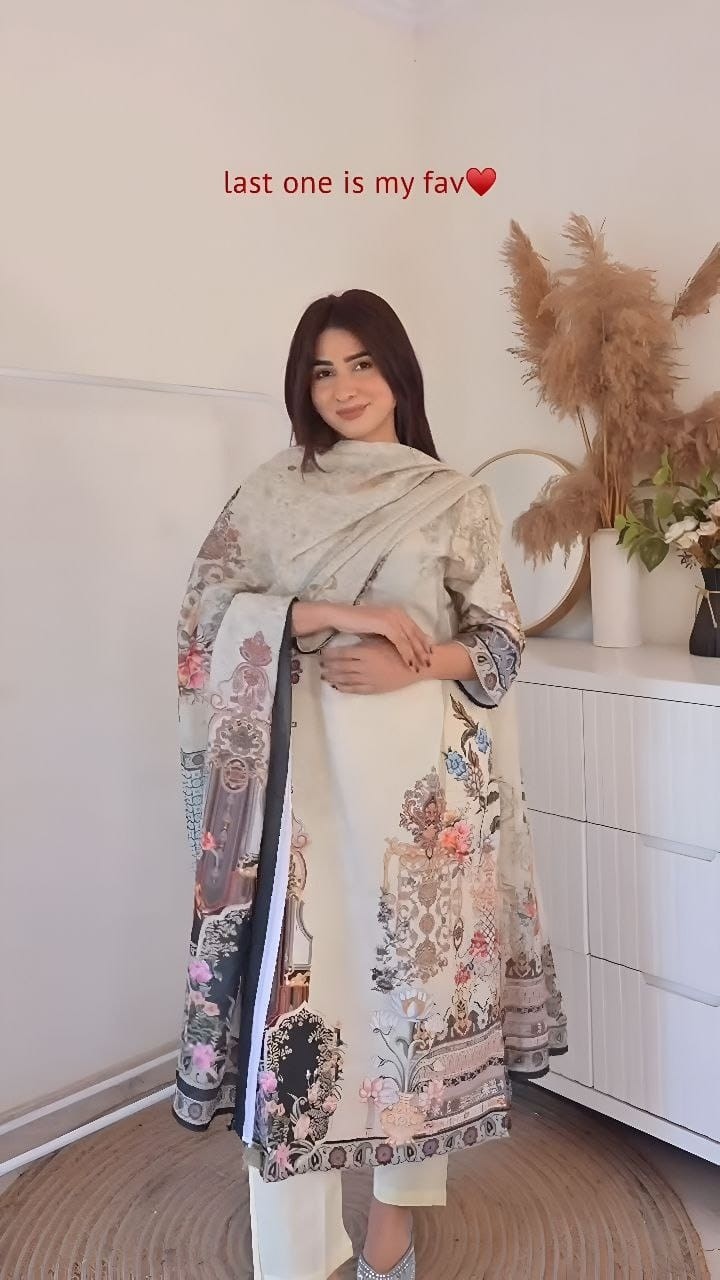 YD 018 MASLIN COTTON KURATI PENT WITH DUPATTA SET FOR WOMEN