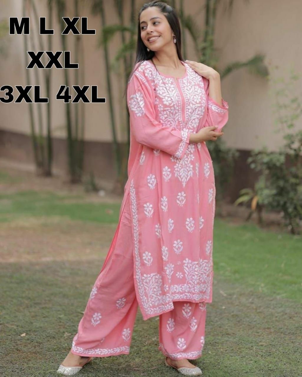 NEW TREDITIONALCHIKANKARI KURATIS FOR WOMEN PENT WITH DUPATTA SET 