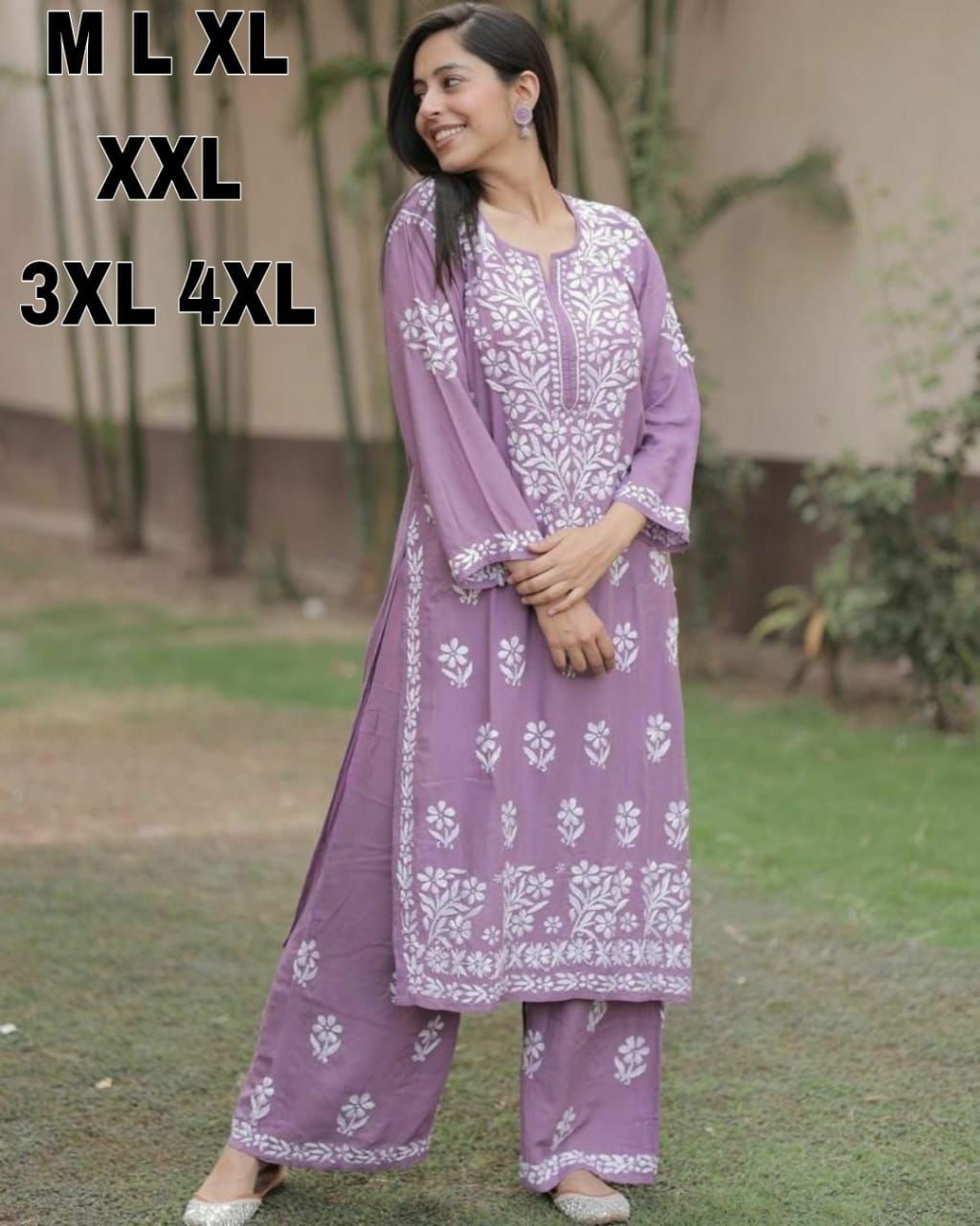 NEW TREDITIONALCHIKANKARI KURATIS FOR WOMEN PENT WITH DUPATTA SET 