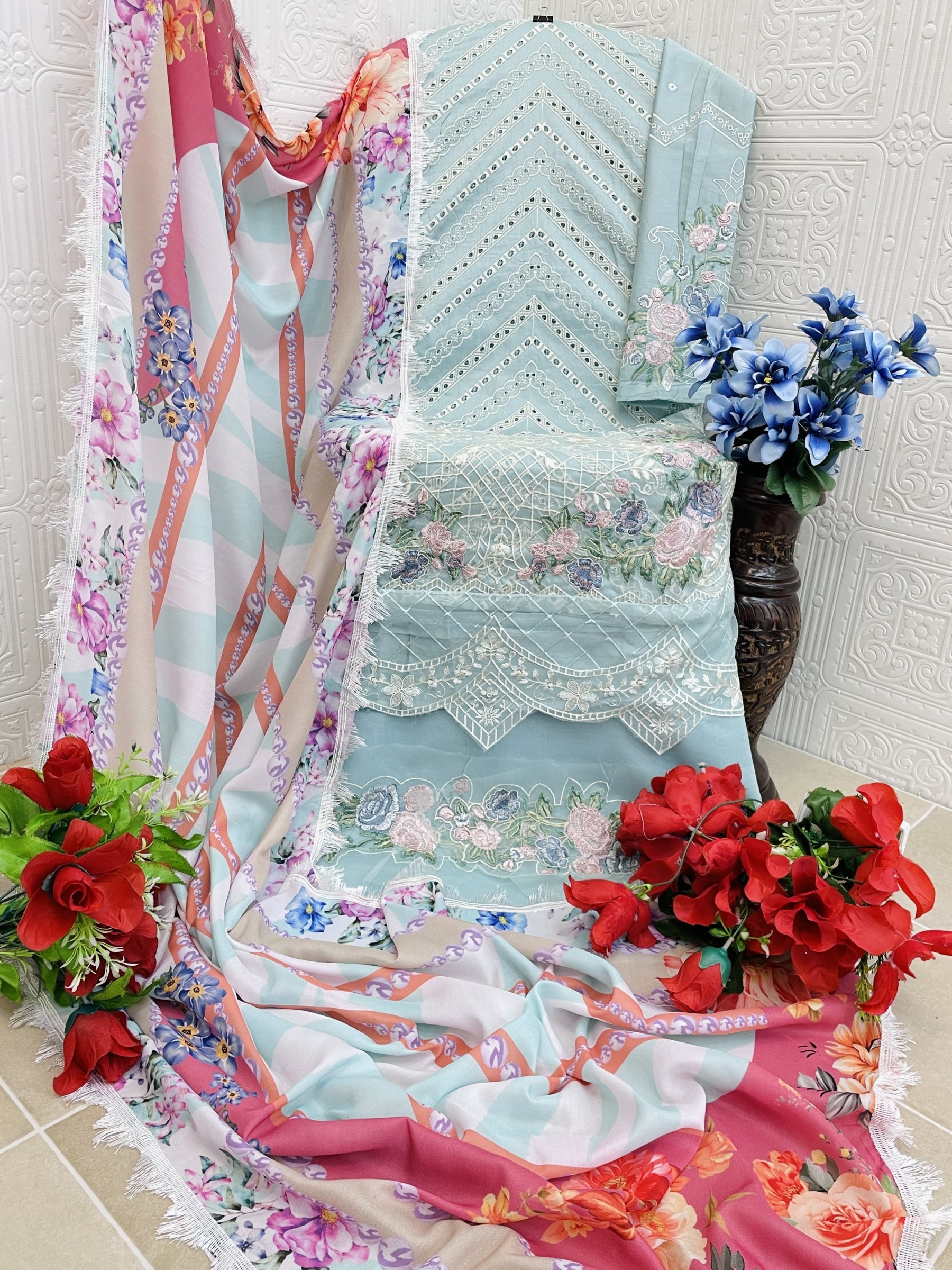 ANAMSA 463 PAKISTANI JAM COTTON SALWAR SUIT