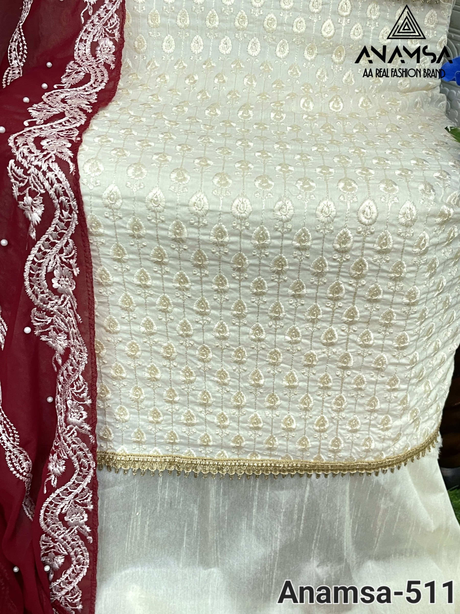ANAMSA 511 GEORGTTE PAKISTANI DESIGNER SALWAR SUIT