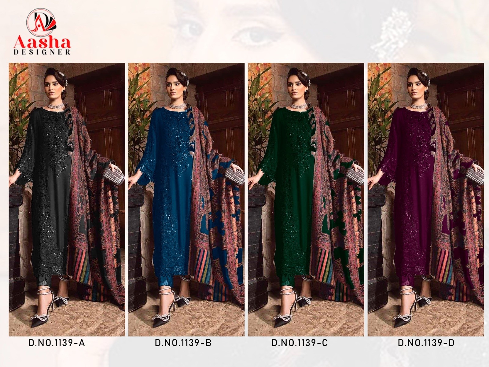AASHA DESIGNER 1139 RAYON PAKISTANI SALWAR SUIT