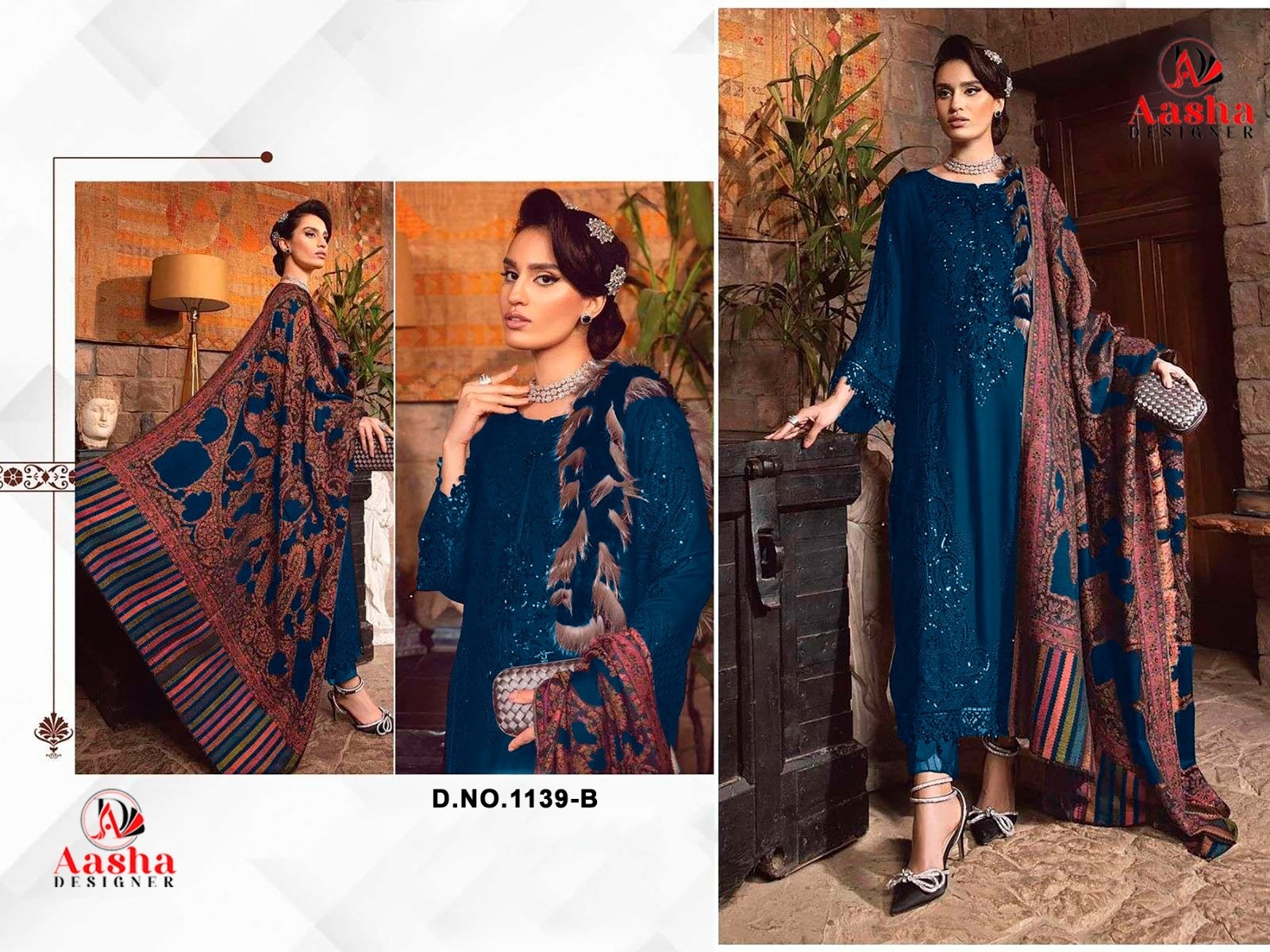 AASHA DESIGNER 1139 RAYON PAKISTANI SALWAR SUIT