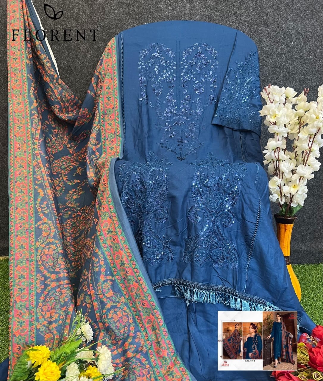 AASHA DESIGNER 1139 RAYON PAKISTANI SALWAR SUIT