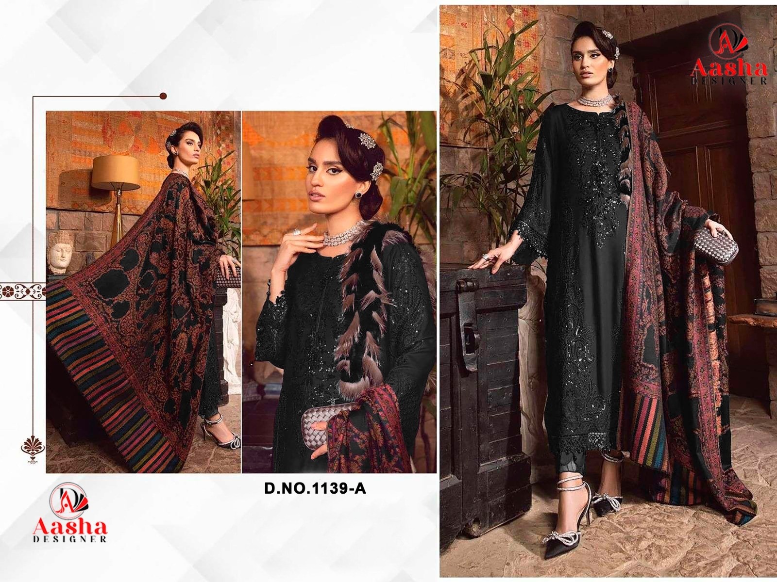 AASHA DESIGNER 1139 RAYON PAKISTANI SALWAR SUIT