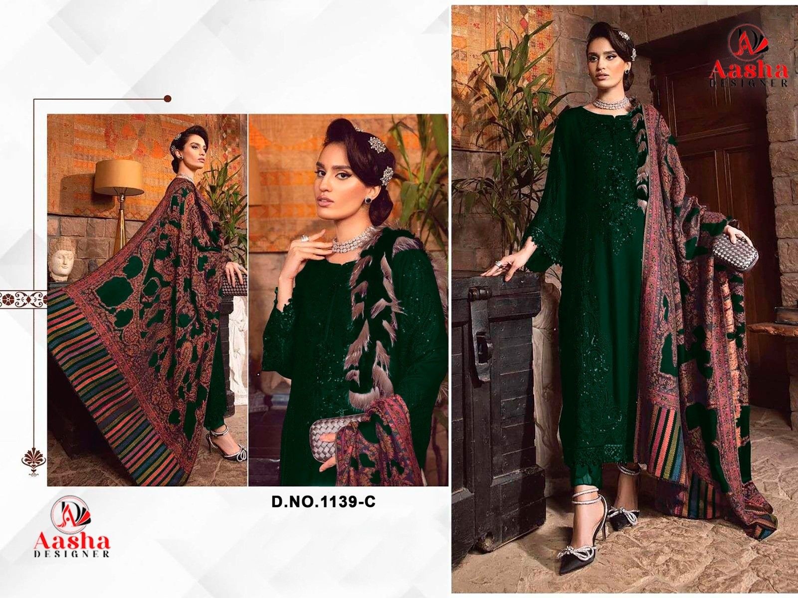 AASHA DESIGNER 1139 RAYON PAKISTANI SALWAR SUIT