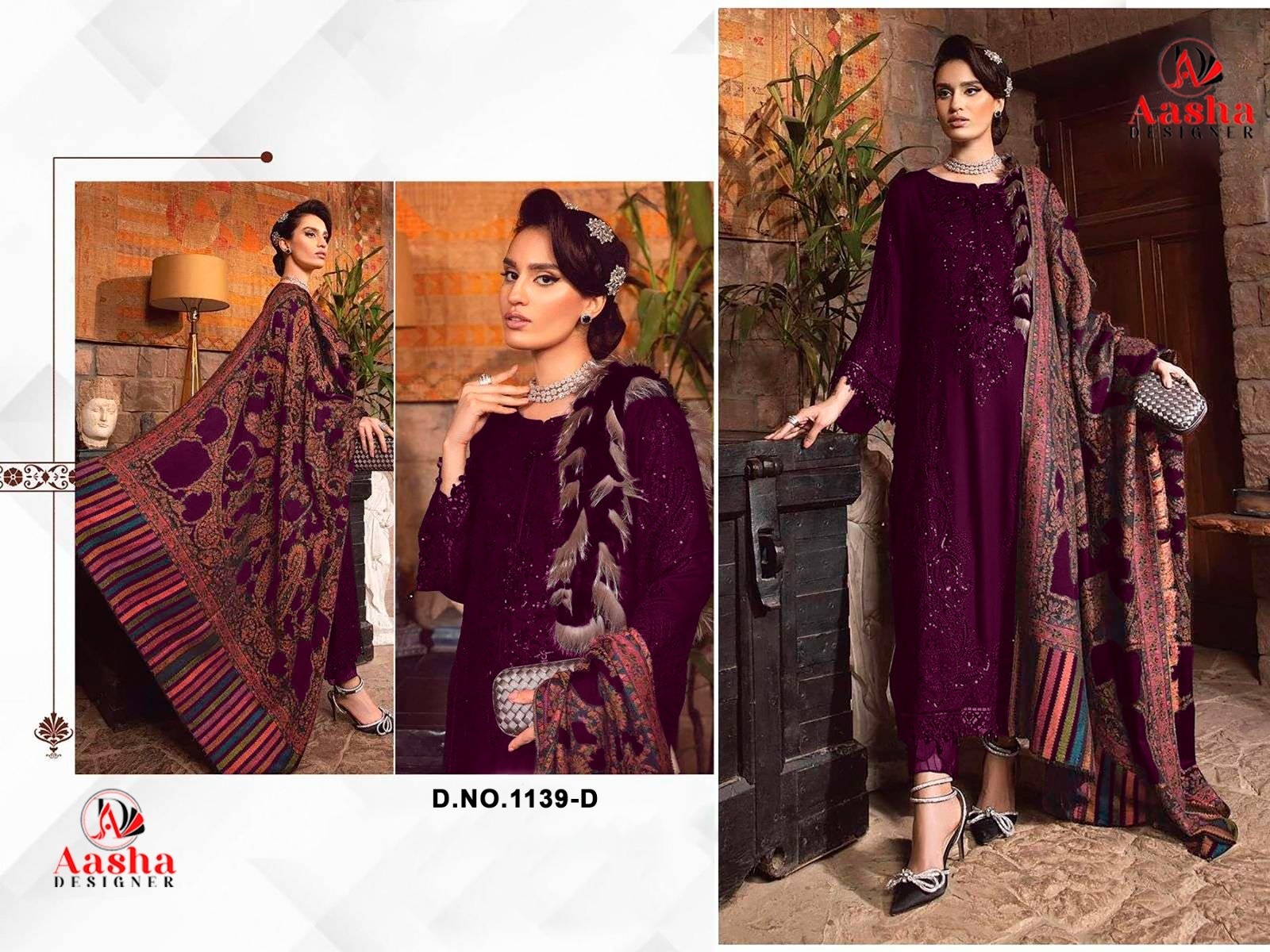 AASHA DESIGNER 1139 RAYON PAKISTANI SALWAR SUIT