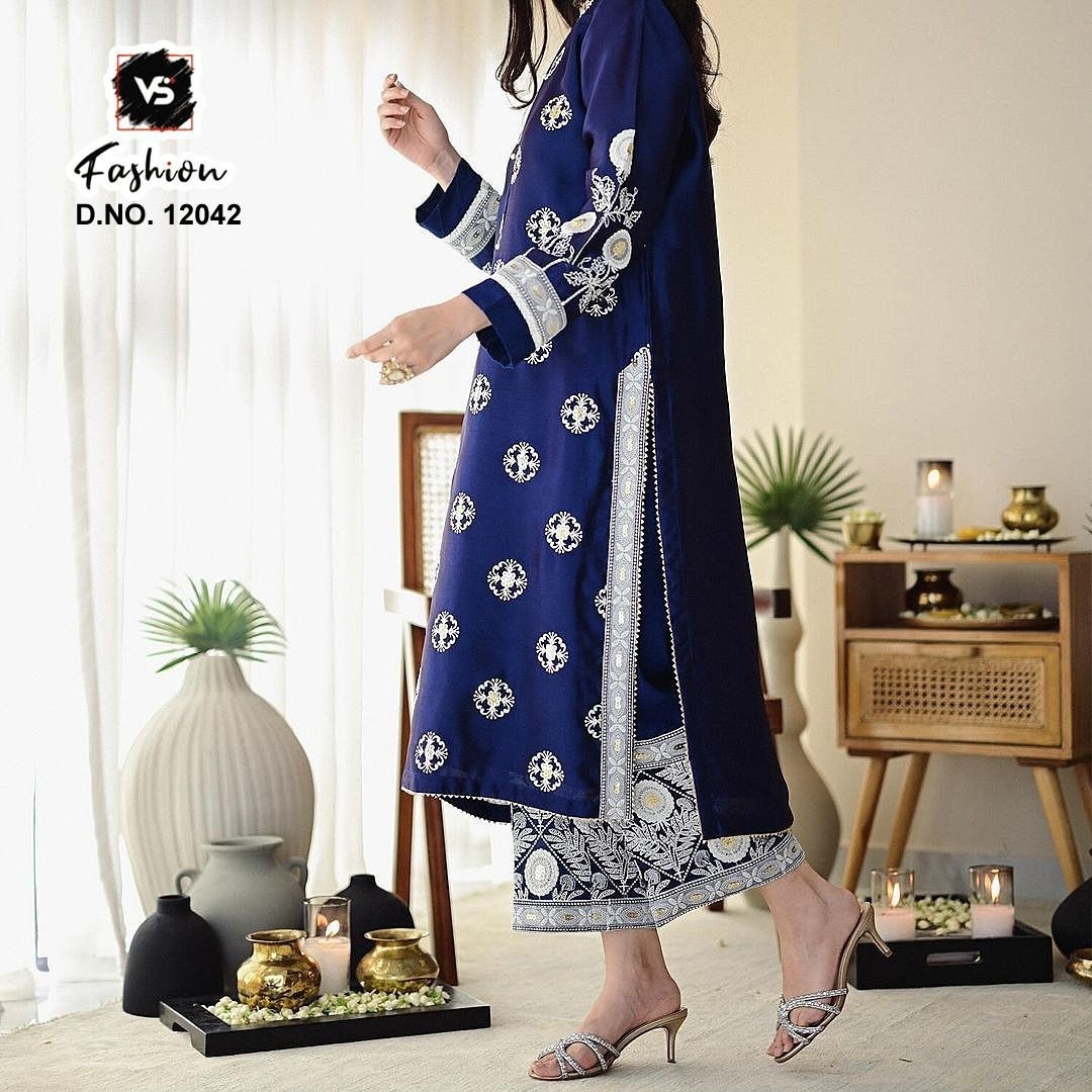 VS Collection 12042  Ready Made New Collection Kurti With Pant & Duptta
