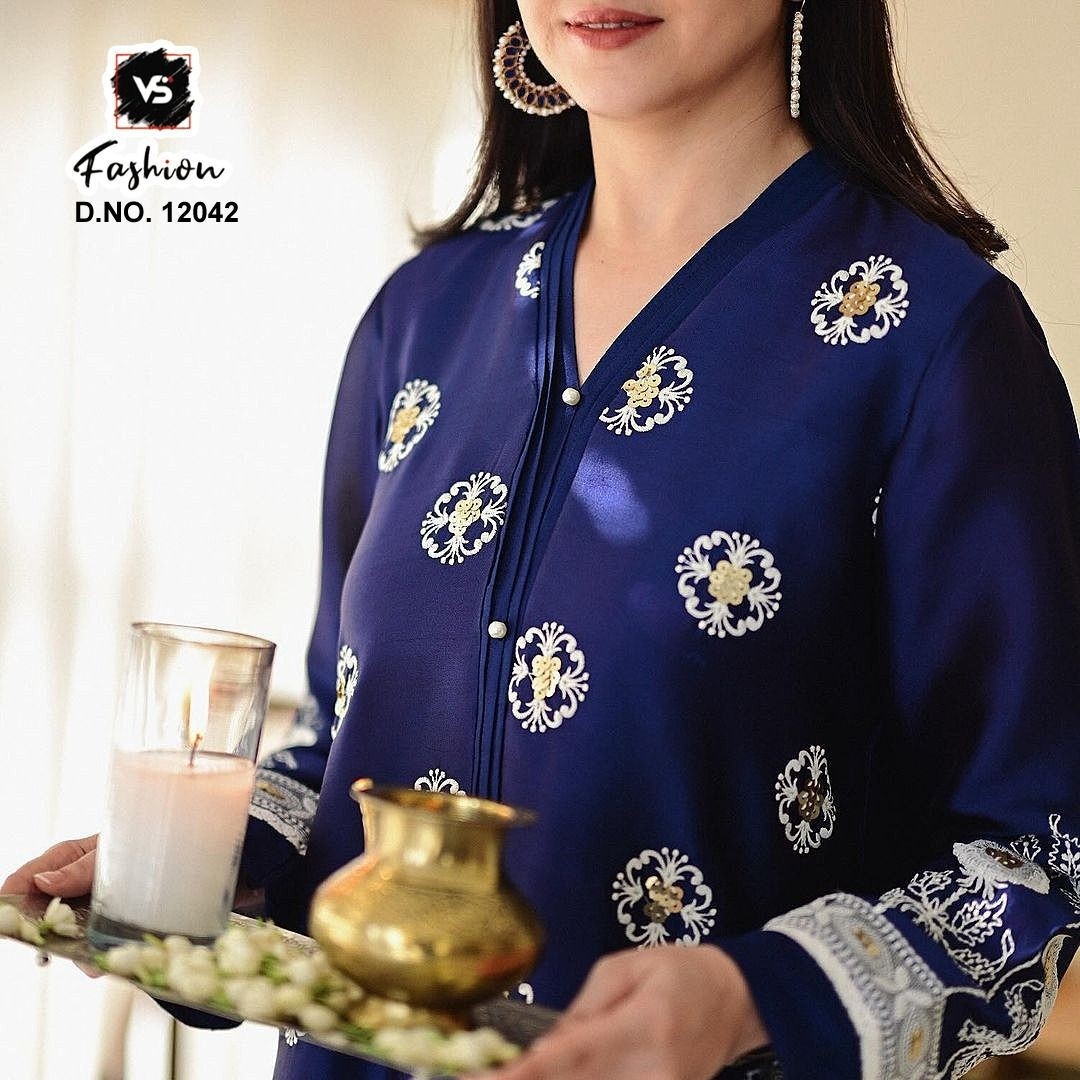 VS Collection 12042  Ready Made New Collection Kurti With Pant & Duptta