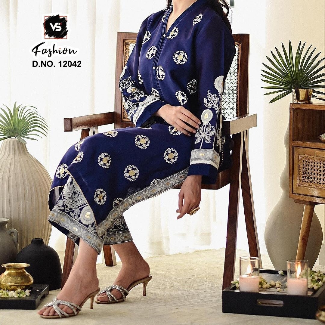 VS Collection 12042  Ready Made New Collection Kurti With Pant & Duptta