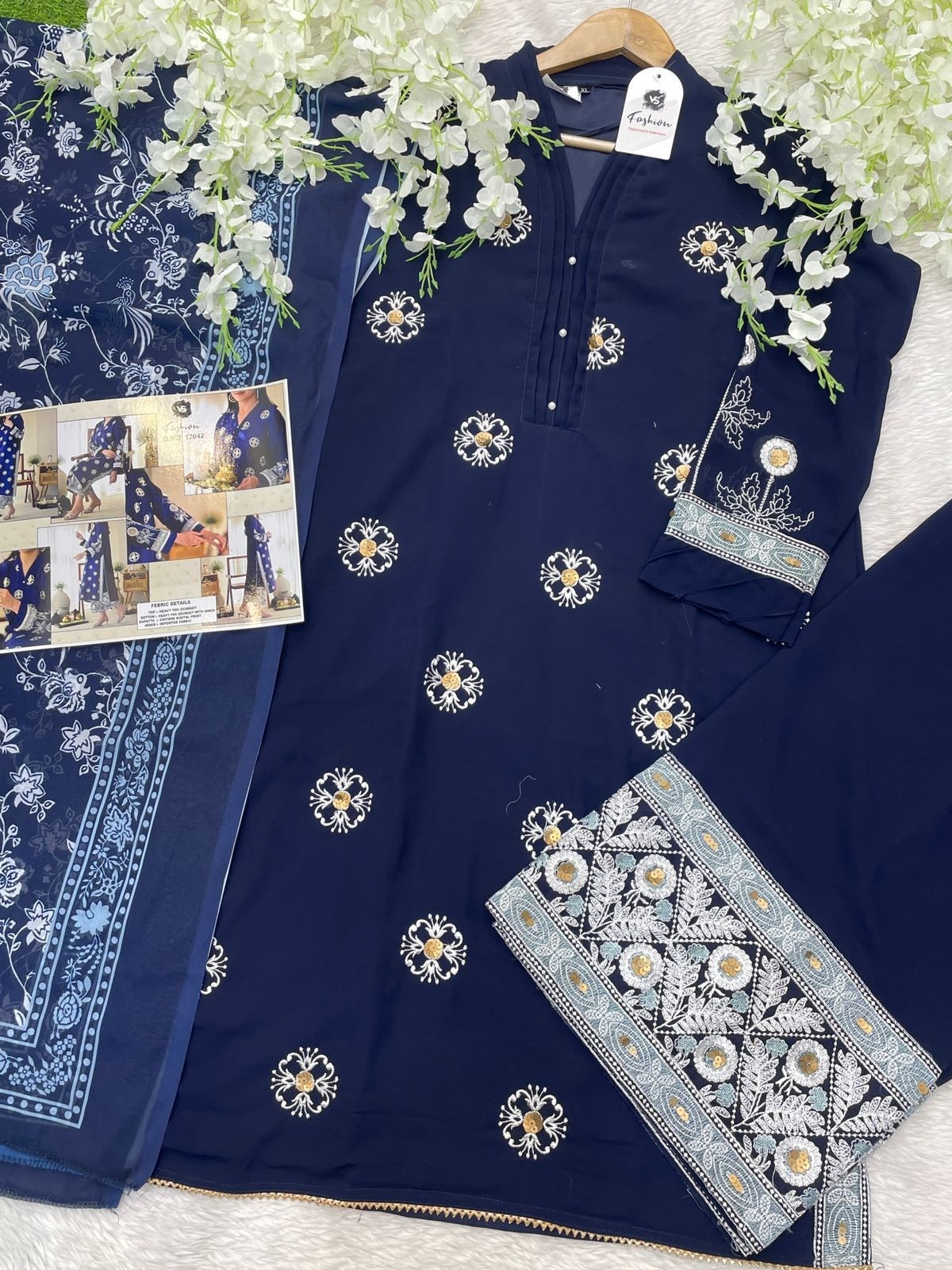 VS Collection 12042  Ready Made New Collection Kurti With Pant & Duptta