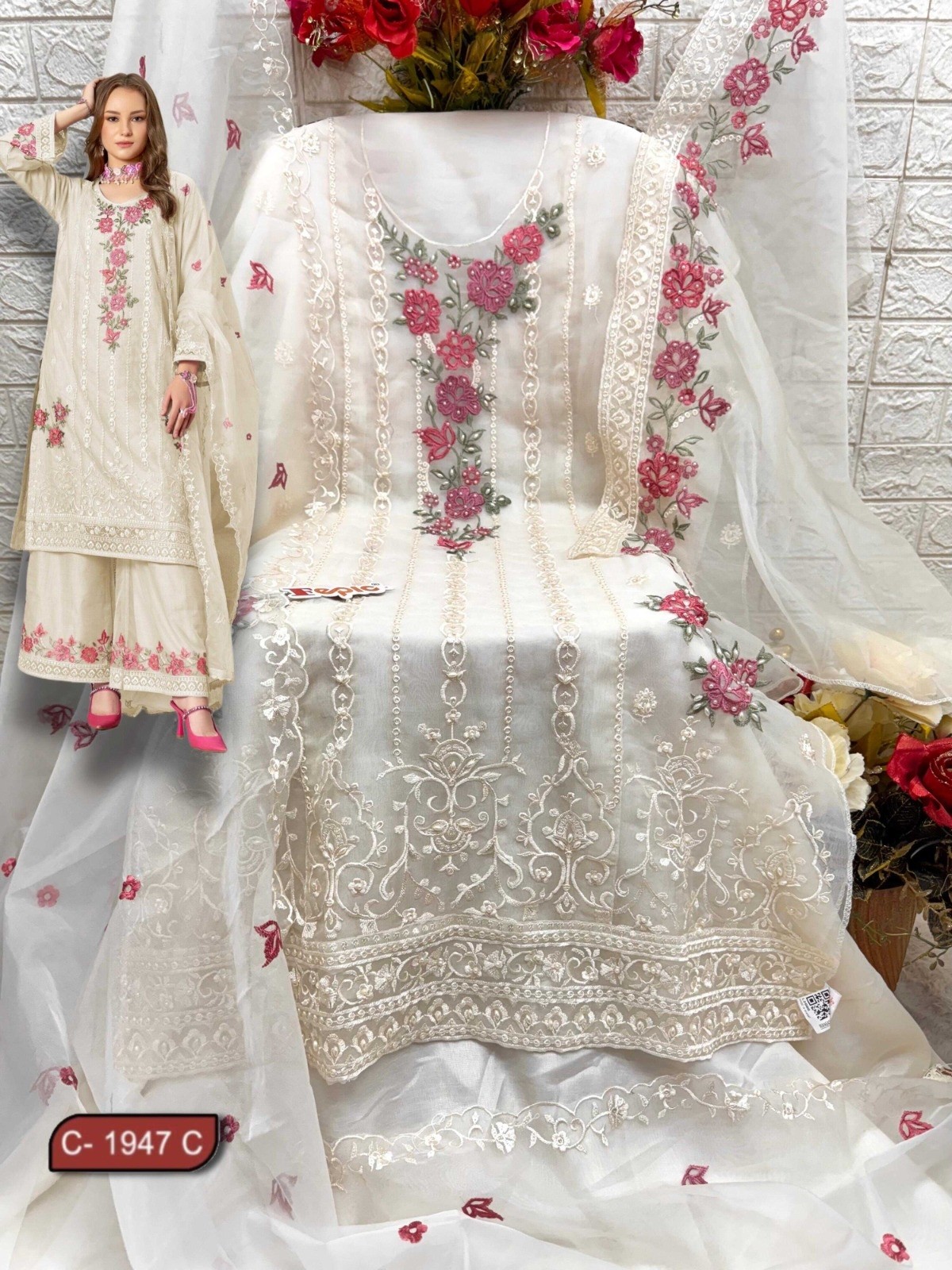 FEPIC ROSEMEEN 1947 PAKISTANI PARTY WEAR SUIT