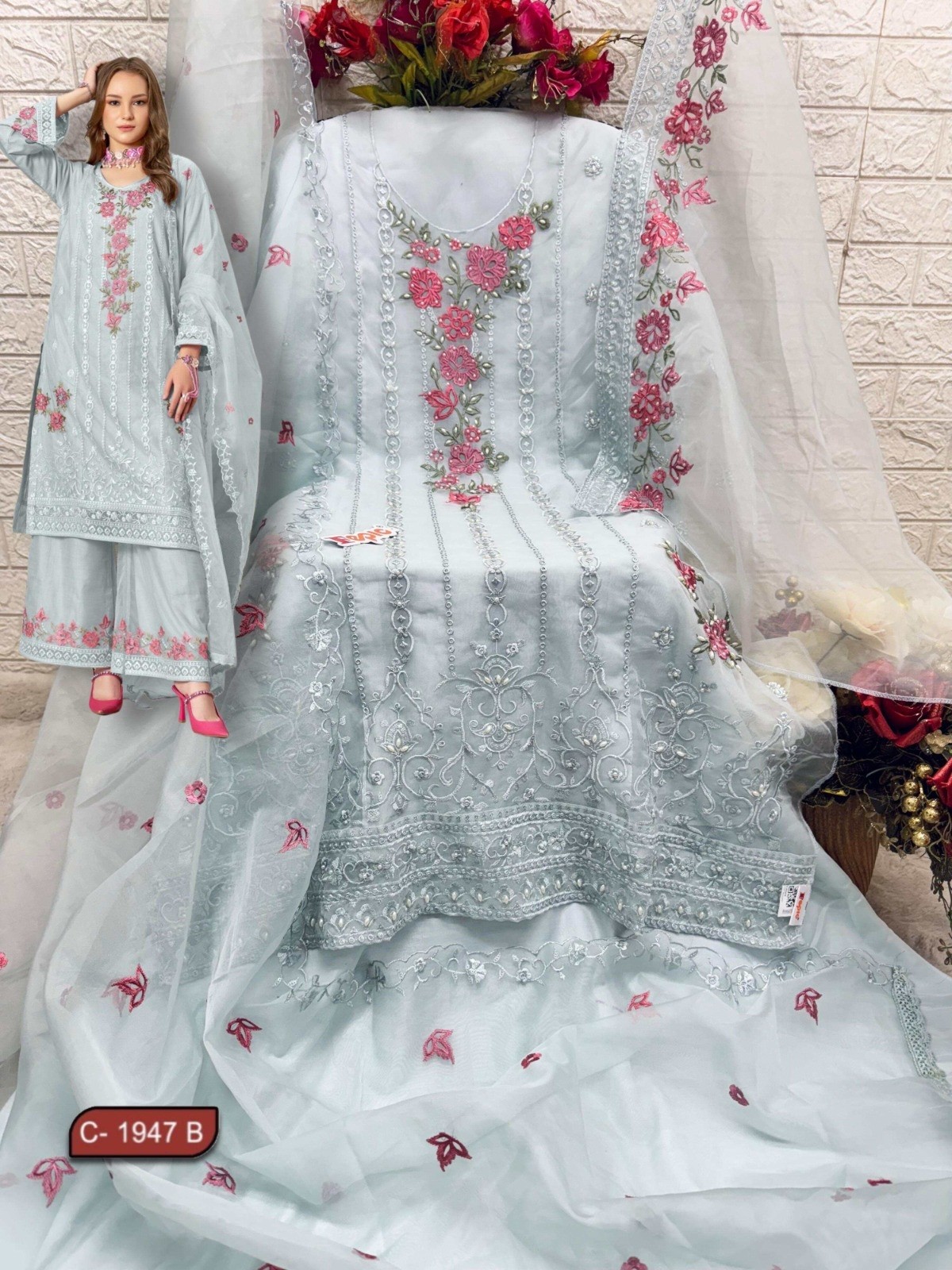 FEPIC ROSEMEEN 1947 PAKISTANI PARTY WEAR SUIT