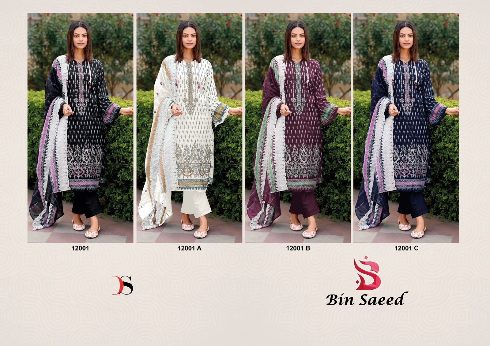 DEEPSY SUITS 12001 BIN SAEED PAKISTANI COTTON PRINT SUIT