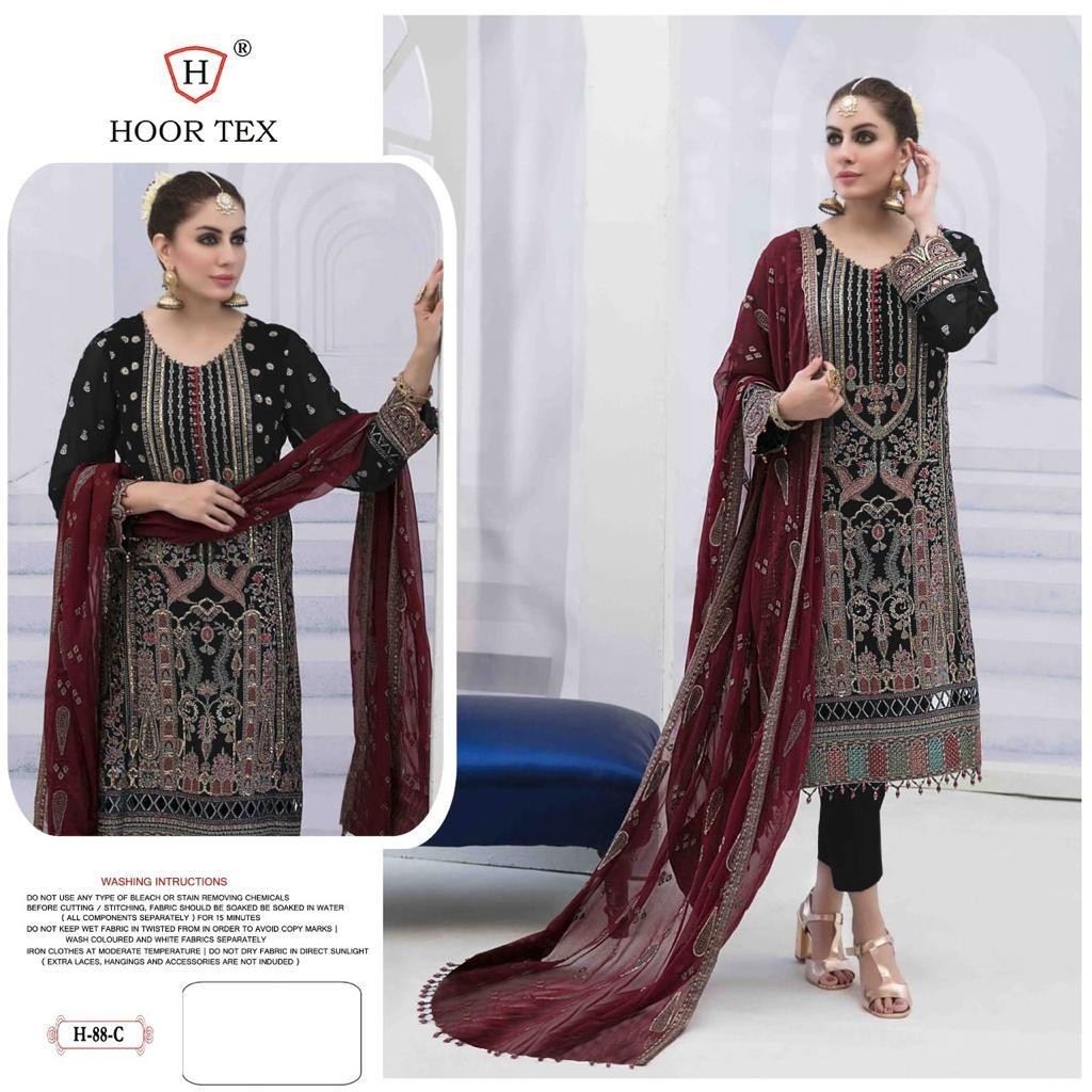 HOOR H 88 PAKISTANI SEMI STICHAD SALWAR SUIT