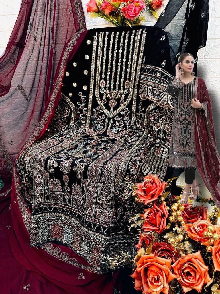 HOOR H 88 PAKISTANI SEMI STICHAD SALWAR SUIT