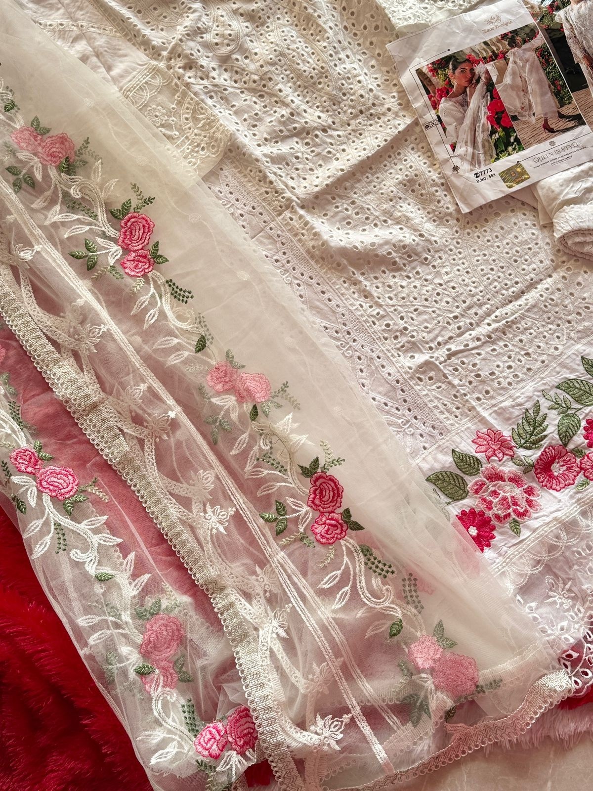 Ziaaz Designs -566 and 581 semi stitched Pakistani designer salwar suit