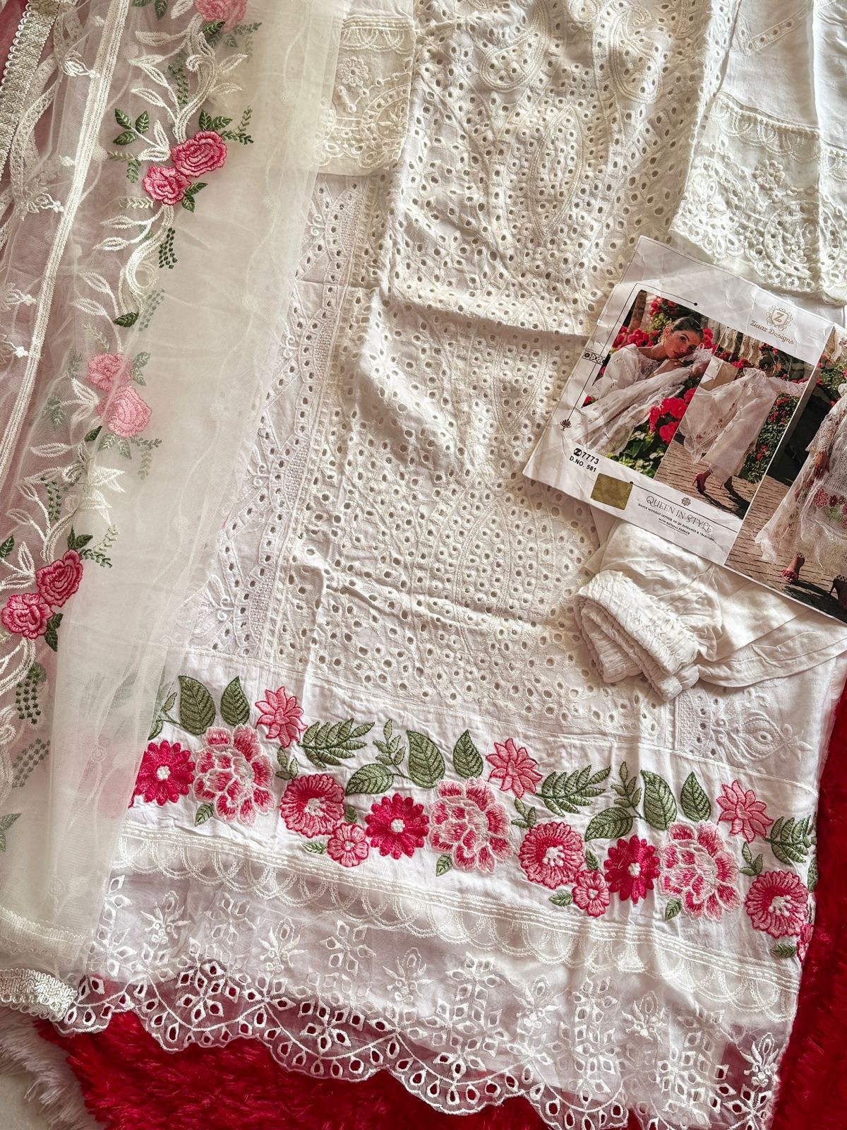 Ziaaz Designs -566 and 581 semi stitched Pakistani designer salwar suit