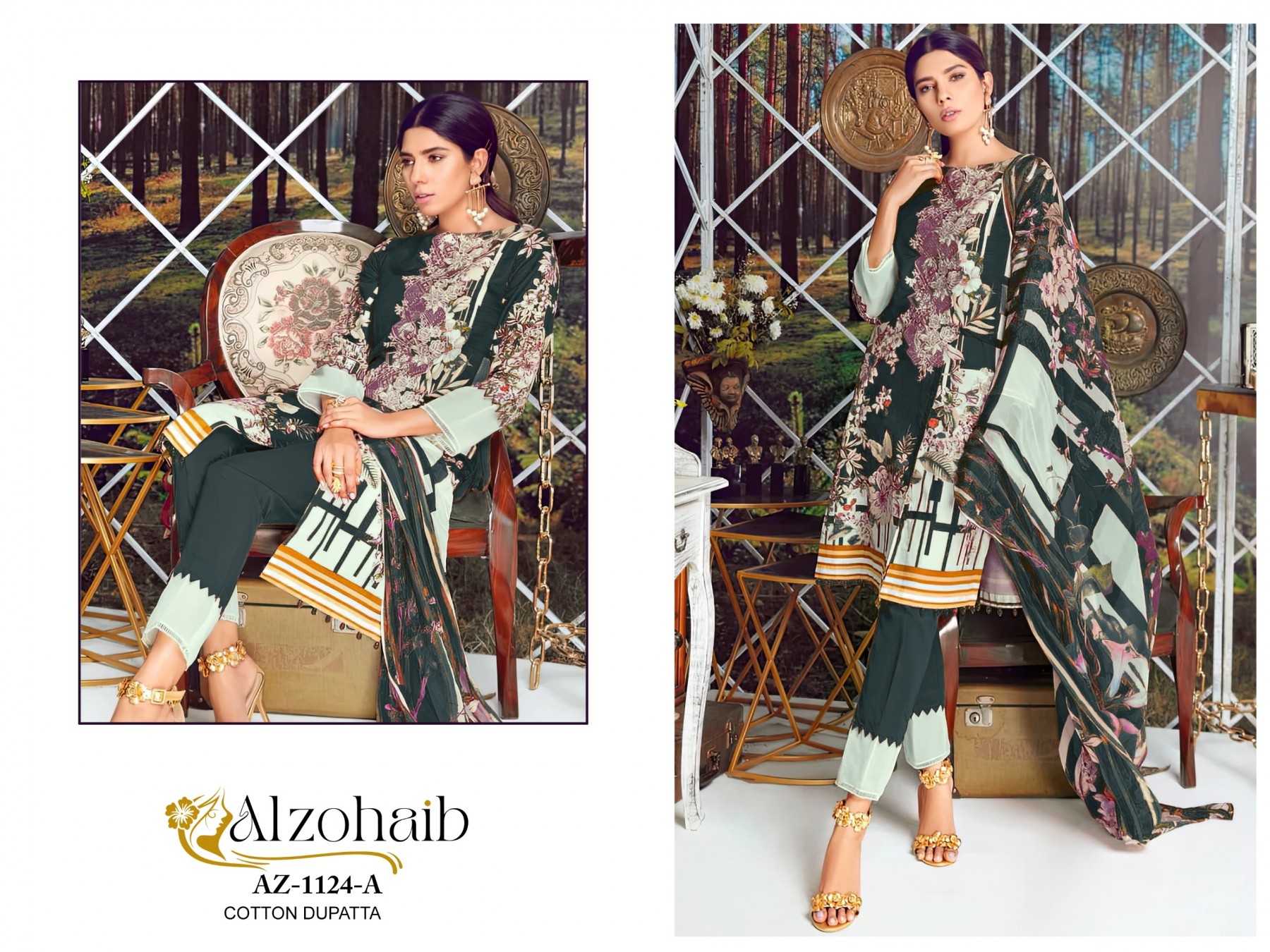 ALZOHAIB AZ-1124 PAKISTANI LAWN COTTON COLLETION