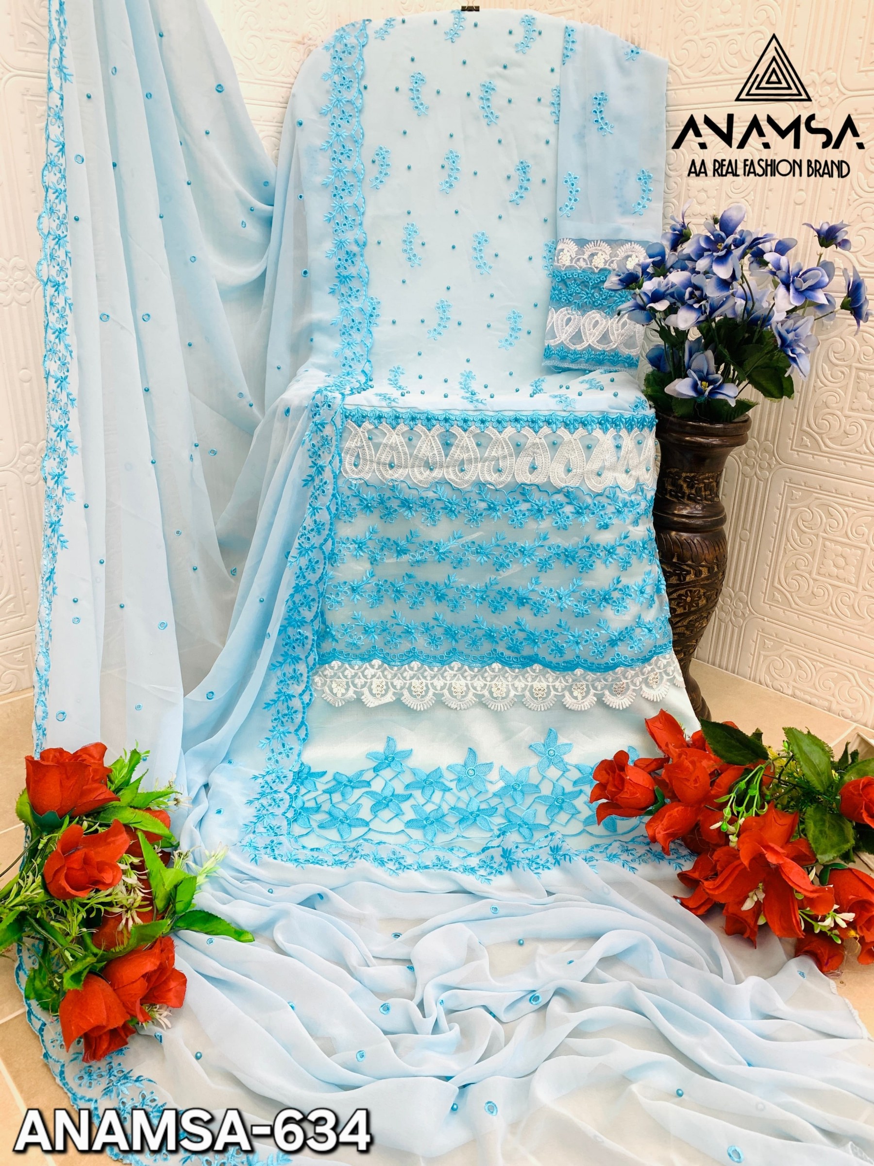ANAMSA -634 PAKISTANI EID SPARKAL COLLETION SUIT