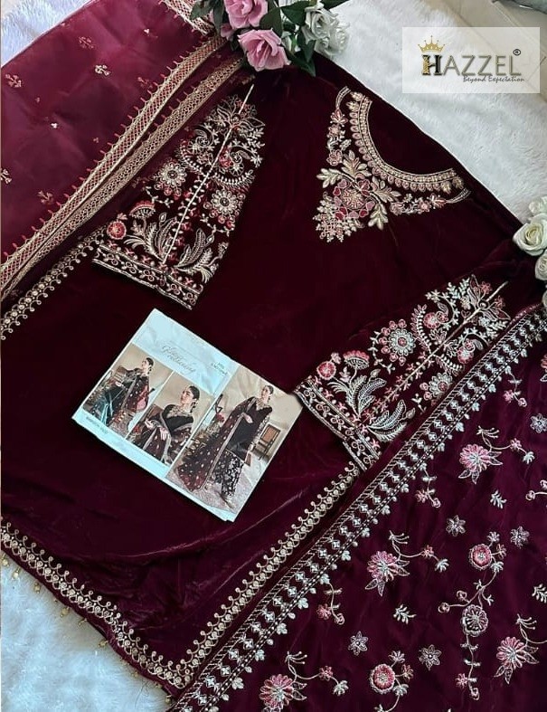 HEZZAL 0136 PAKISTANI FENCY VELVET SALWAR SUIT