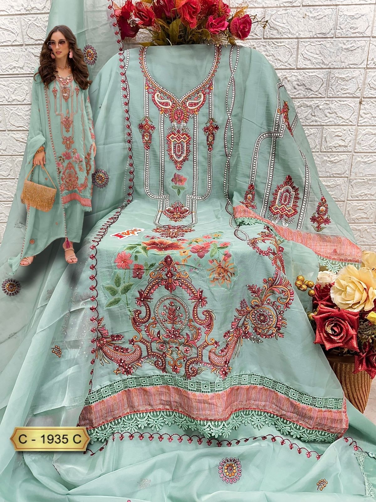 FEPIC ROSEMEEN 1935 PAKISTANI PARTY WEAR SALWAR KAMEEZ