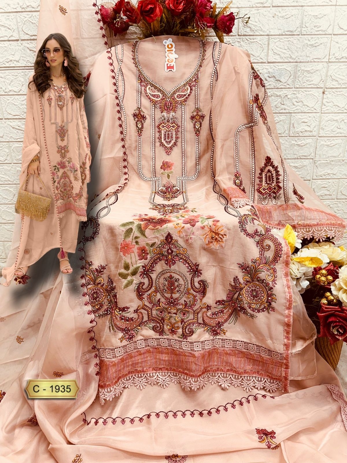 FEPIC ROSEMEEN 1935 PAKISTANI PARTY WEAR SALWAR KAMEEZ
