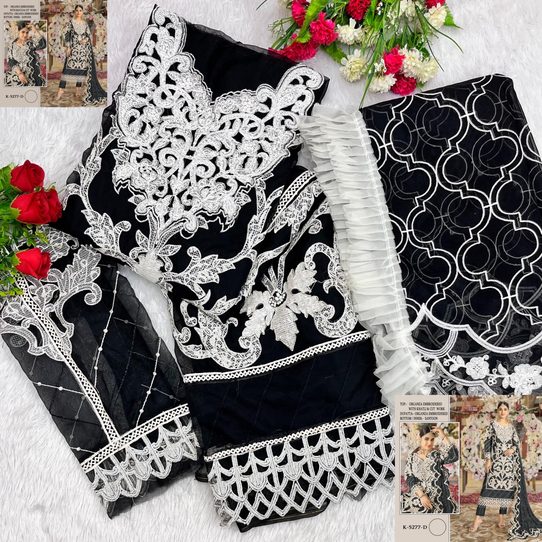 SHREE FAB K-5277 PAKISTANI HEAVY ORAGENZA SILK SALWAR SUIT