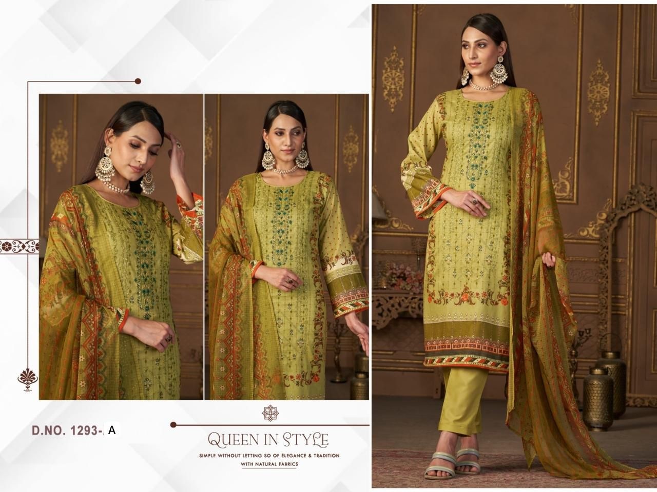 MEHBOB TEX 1293 COLOUR PAKITANI LAWAN COTTON WITH PRINT SUIT