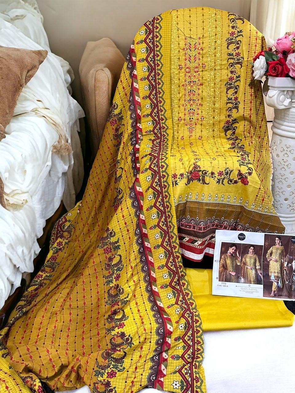 MEHBOB TEX 1293 COLOUR PAKITANI LAWAN COTTON WITH PRINT SUIT