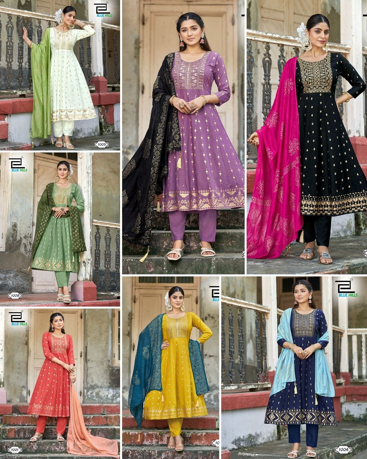 BULE HILS FESTIVAL SAPRKAL RAYON KURATI 3PCS SET 
