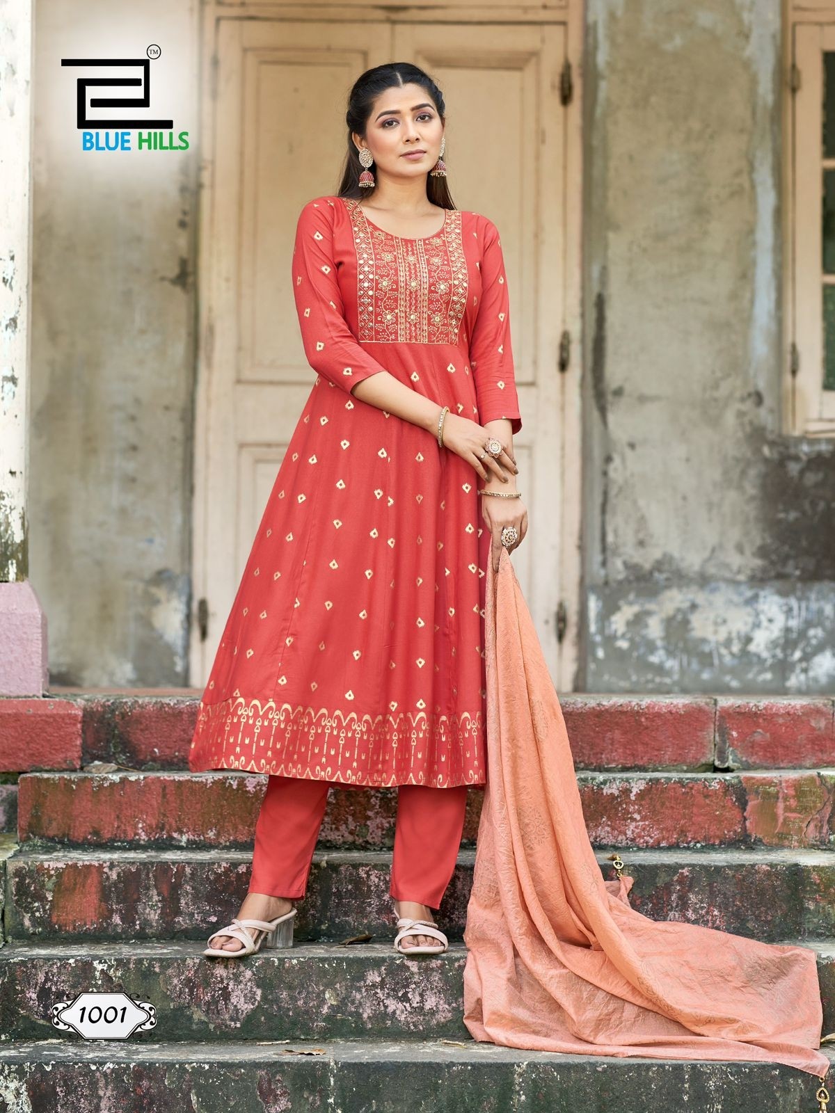BULE HILS FESTIVAL SAPRKAL RAYON KURATI 3PCS SET 