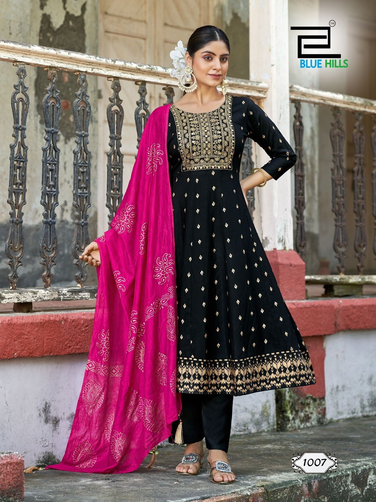 BULE HILS FESTIVAL SAPRKAL RAYON KURATI 3PCS SET 