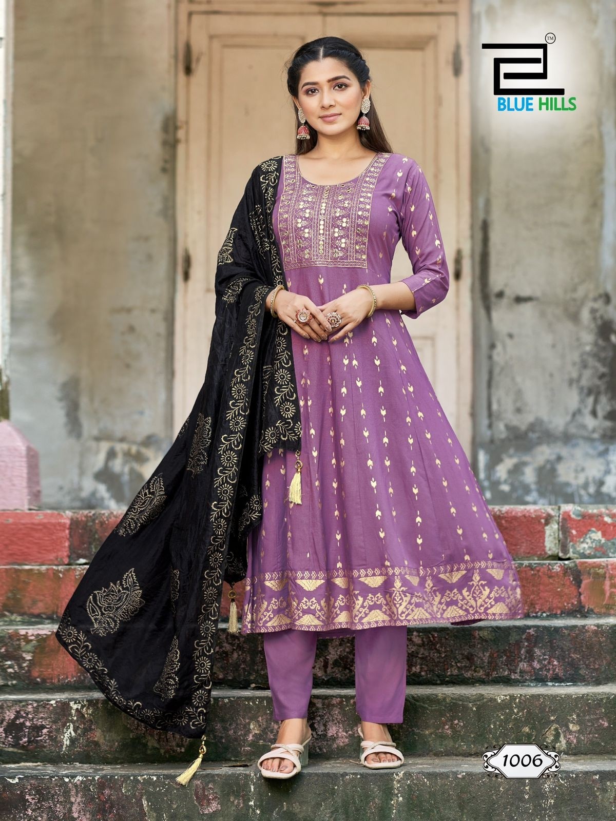 BULE HILS FESTIVAL SAPRKAL RAYON KURATI 3PCS SET 