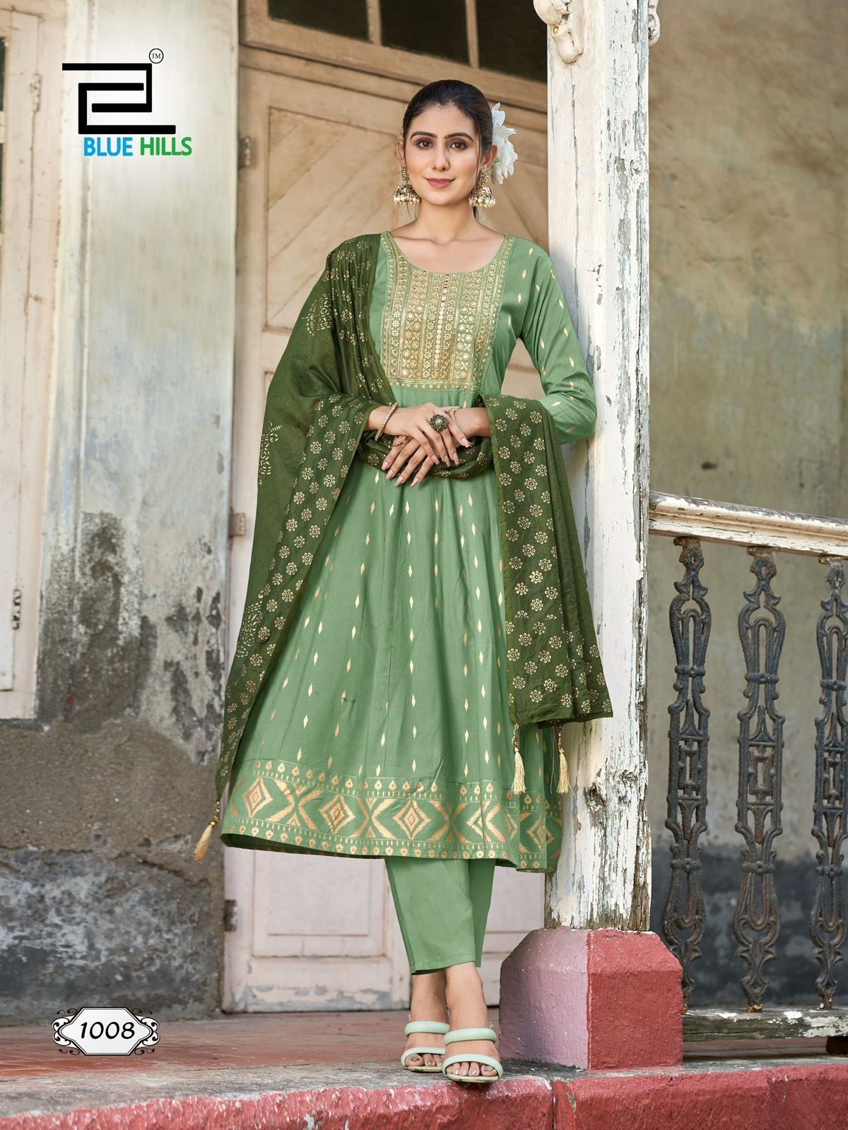 BULE HILS FESTIVAL SAPRKAL RAYON KURATI 3PCS SET 