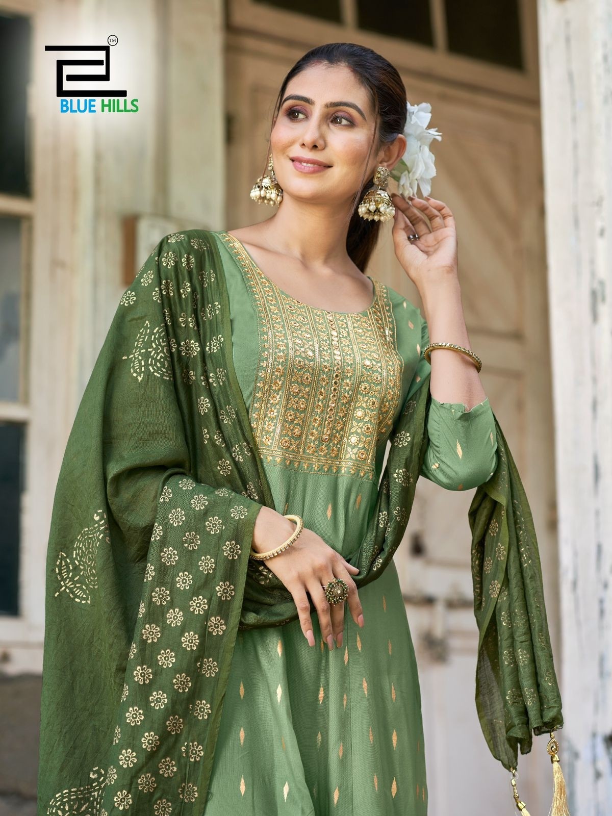 BULE HILS FESTIVAL SAPRKAL RAYON KURATI 3PCS SET 
