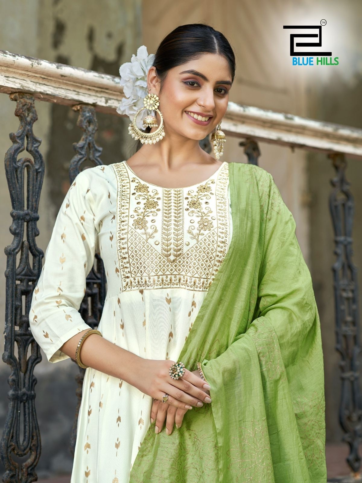 BULE HILS FESTIVAL SAPRKAL RAYON KURATI 3PCS SET 