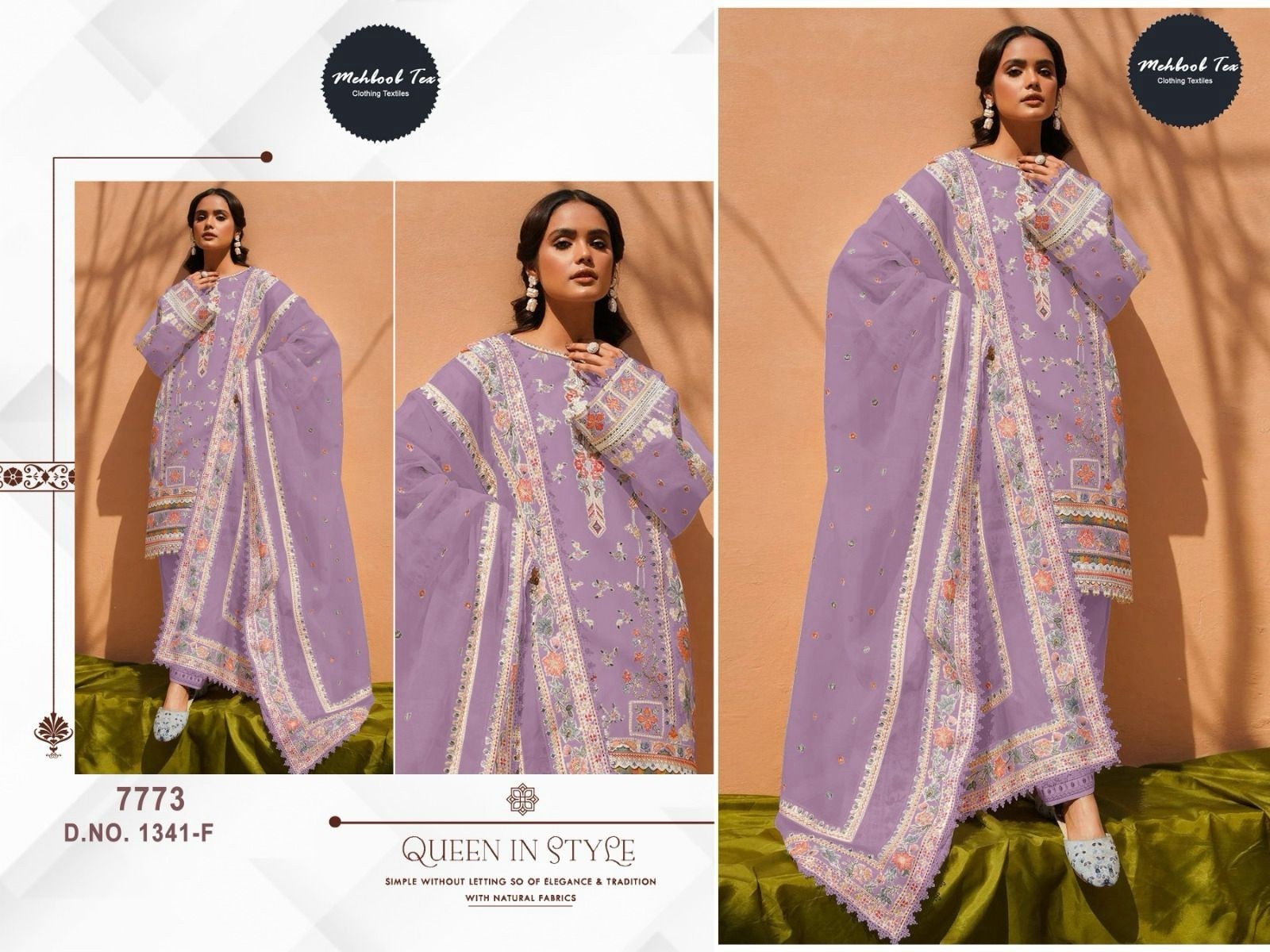 Mehbbob tex  7773 (1341) Pakistani Cotton Prinet Eid Sparkal Suit