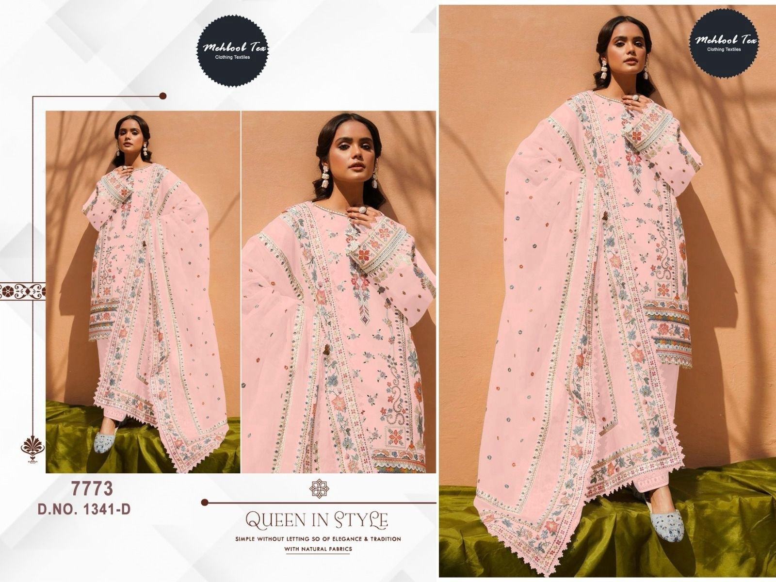 Mehbbob tex  7773 (1341) Pakistani Cotton Prinet Eid Sparkal Suit