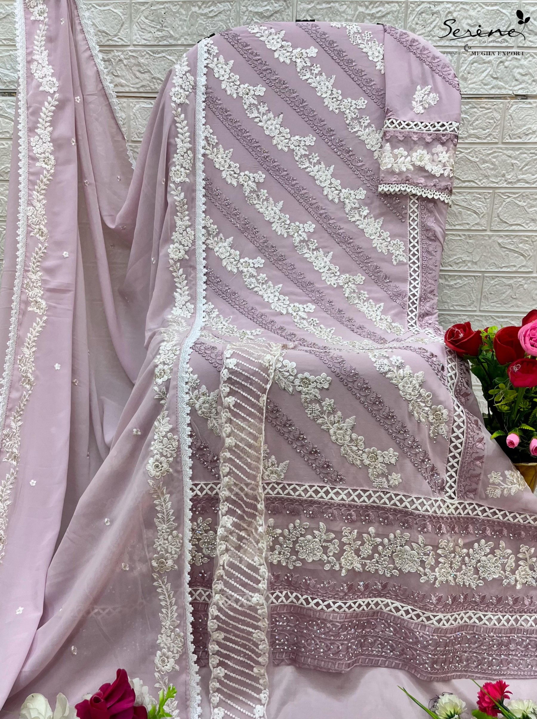 SERINE S-491 PAKISTANI HEAVY FOX GEORGTTE SALWAR SUIT