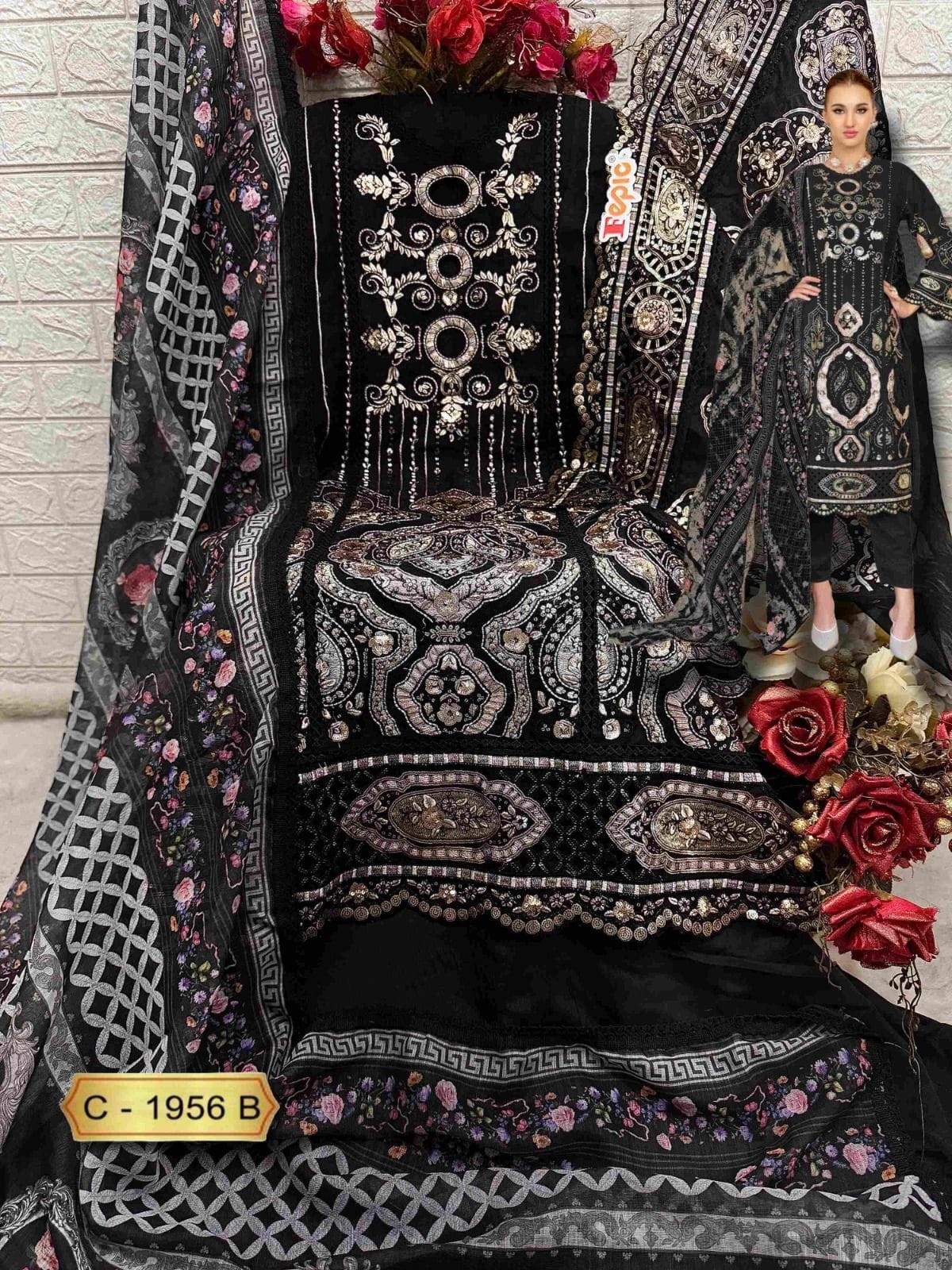 FEPIC ROSEMEEN 1956 PAKISTANI EID FESTTIVAL SALWAR SUIT