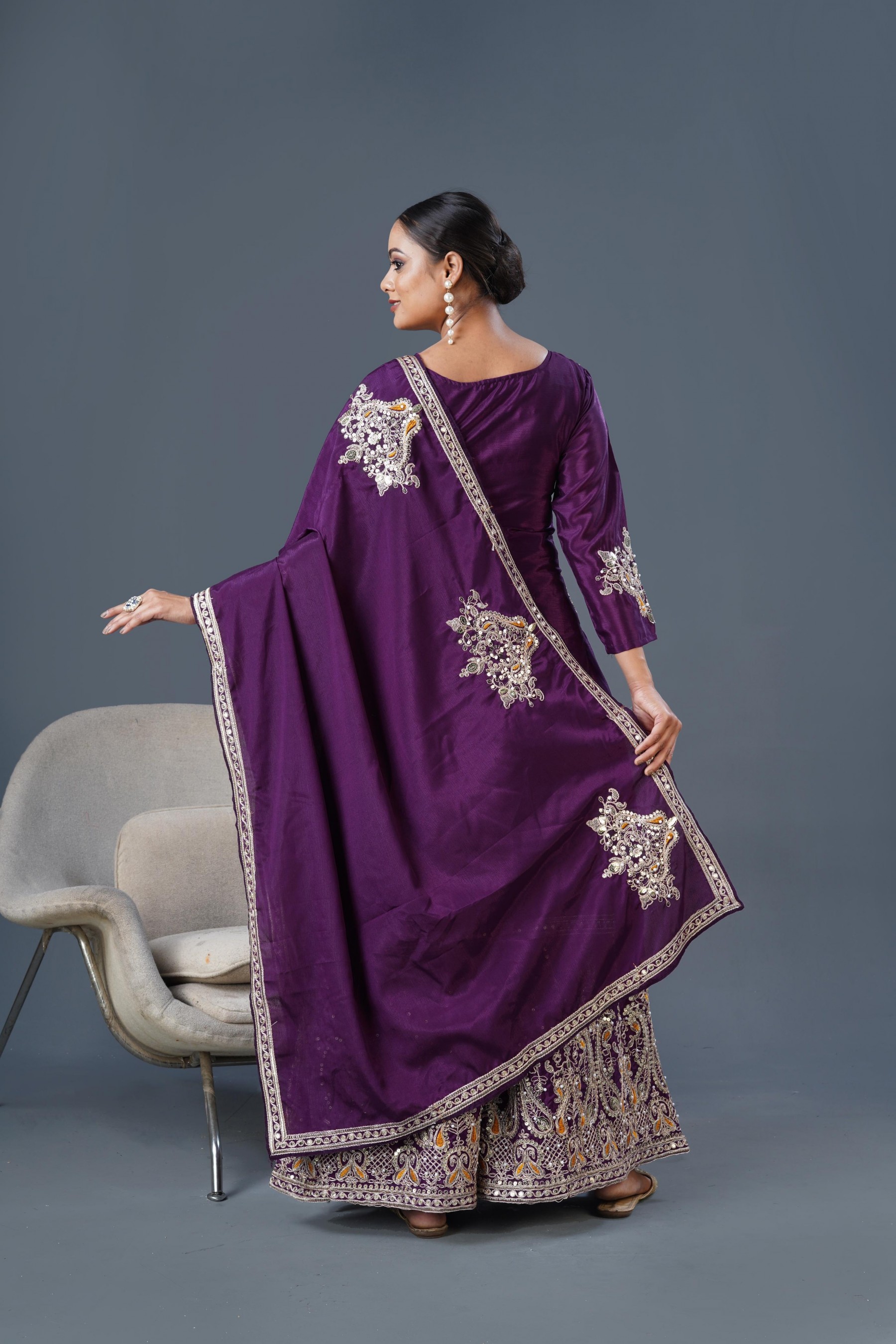 SRK-5215 PARTY WEAR FULL STICHED READY MADE SHARARA SALWAR SUIT